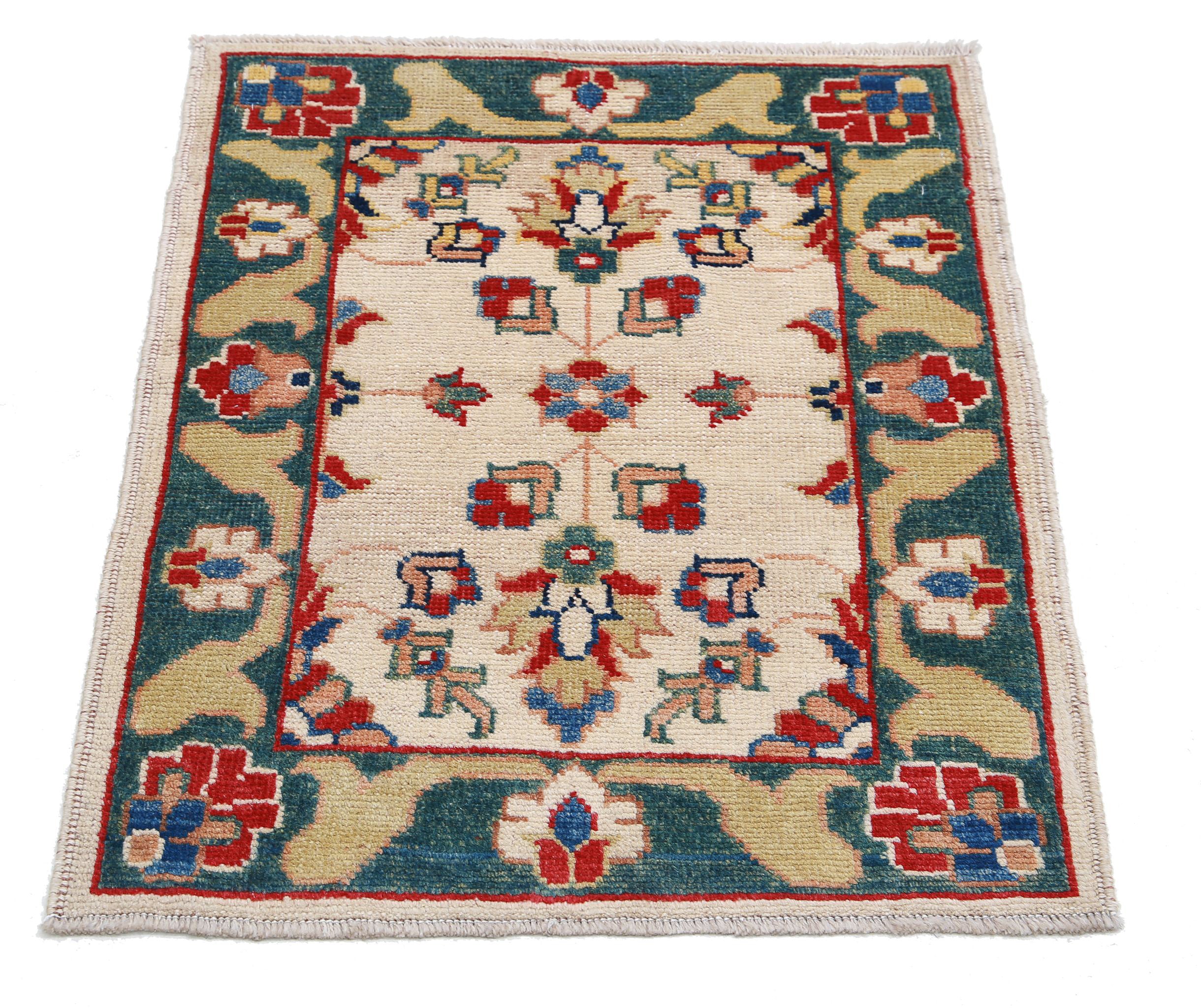 Alfombra de lana Ziegler Farhan Gul anudada a mano - 2'10'' x 2'3''