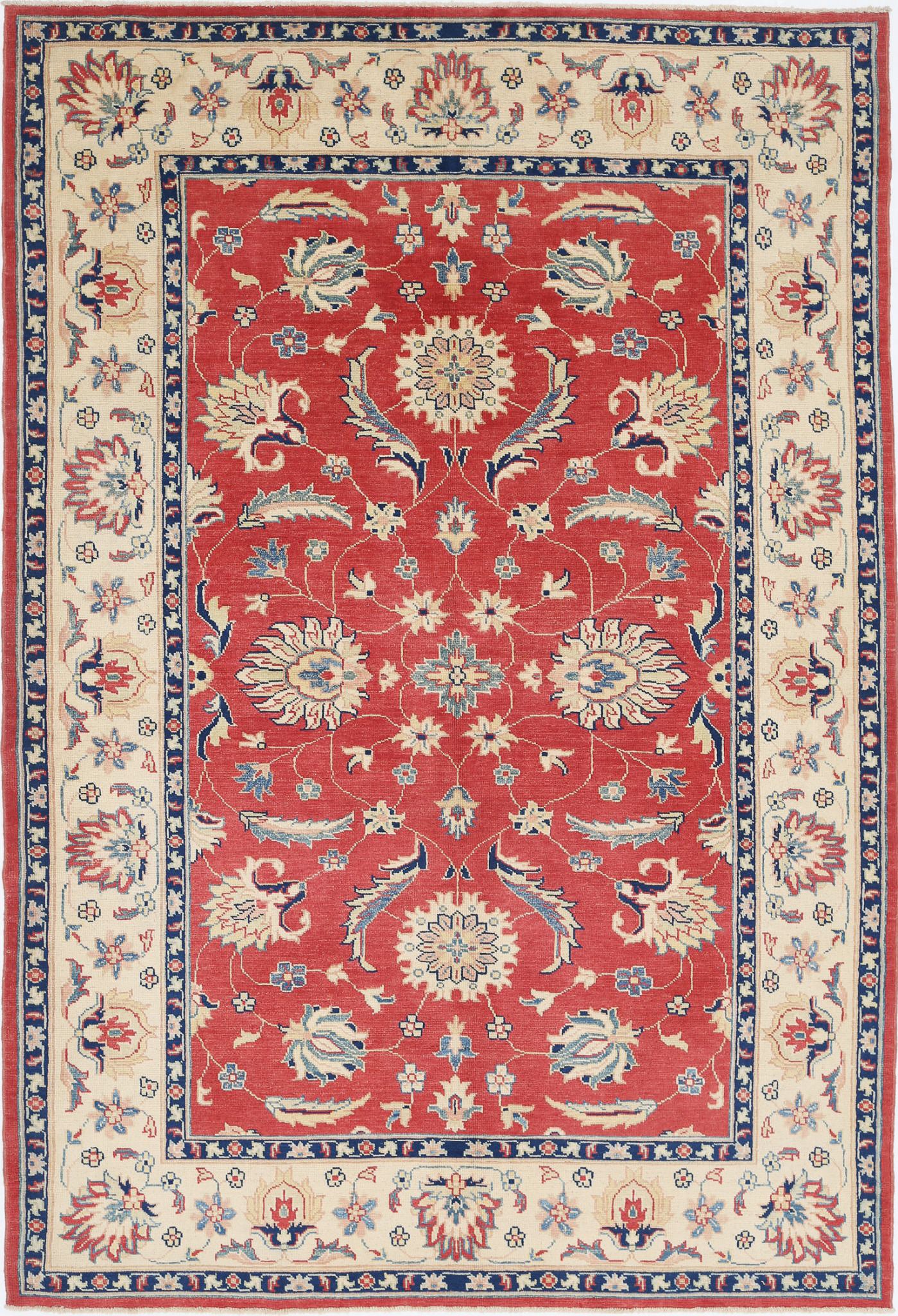 Hand Knotted Ziegler Farhan Gul Wool Rug - 6'6'' x 9'8''