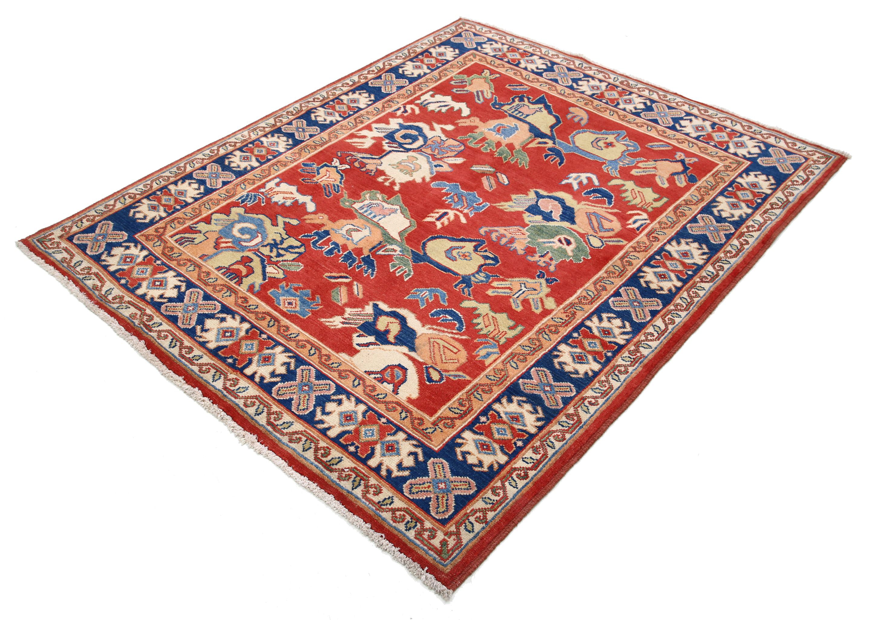 Hand Knotted Ziegler Farhan Gul Wool Rug - 5'0'' x 6'4''