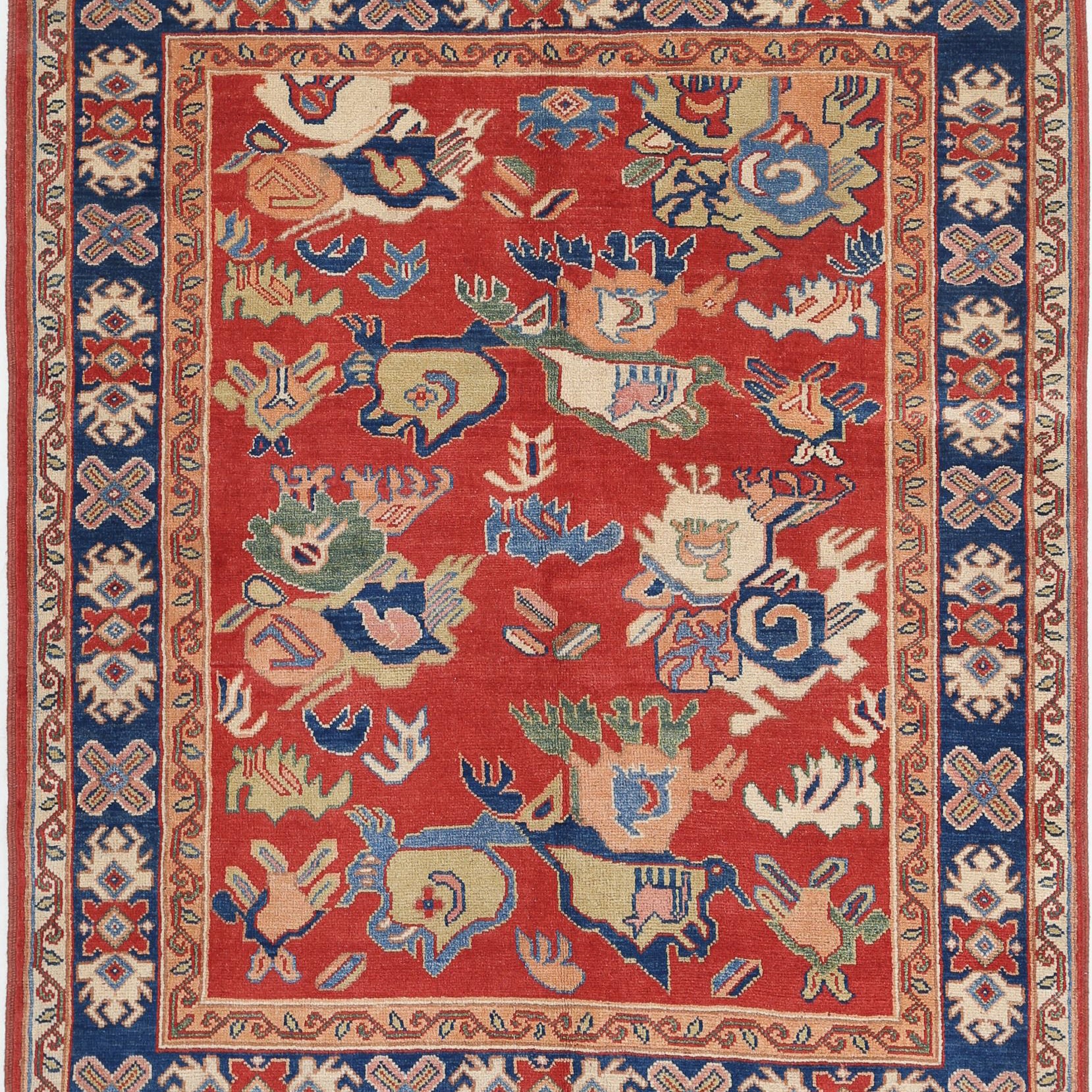 Hand Knotted Ziegler Farhan Gul Wool Rug - 5'0'' x 6'4''