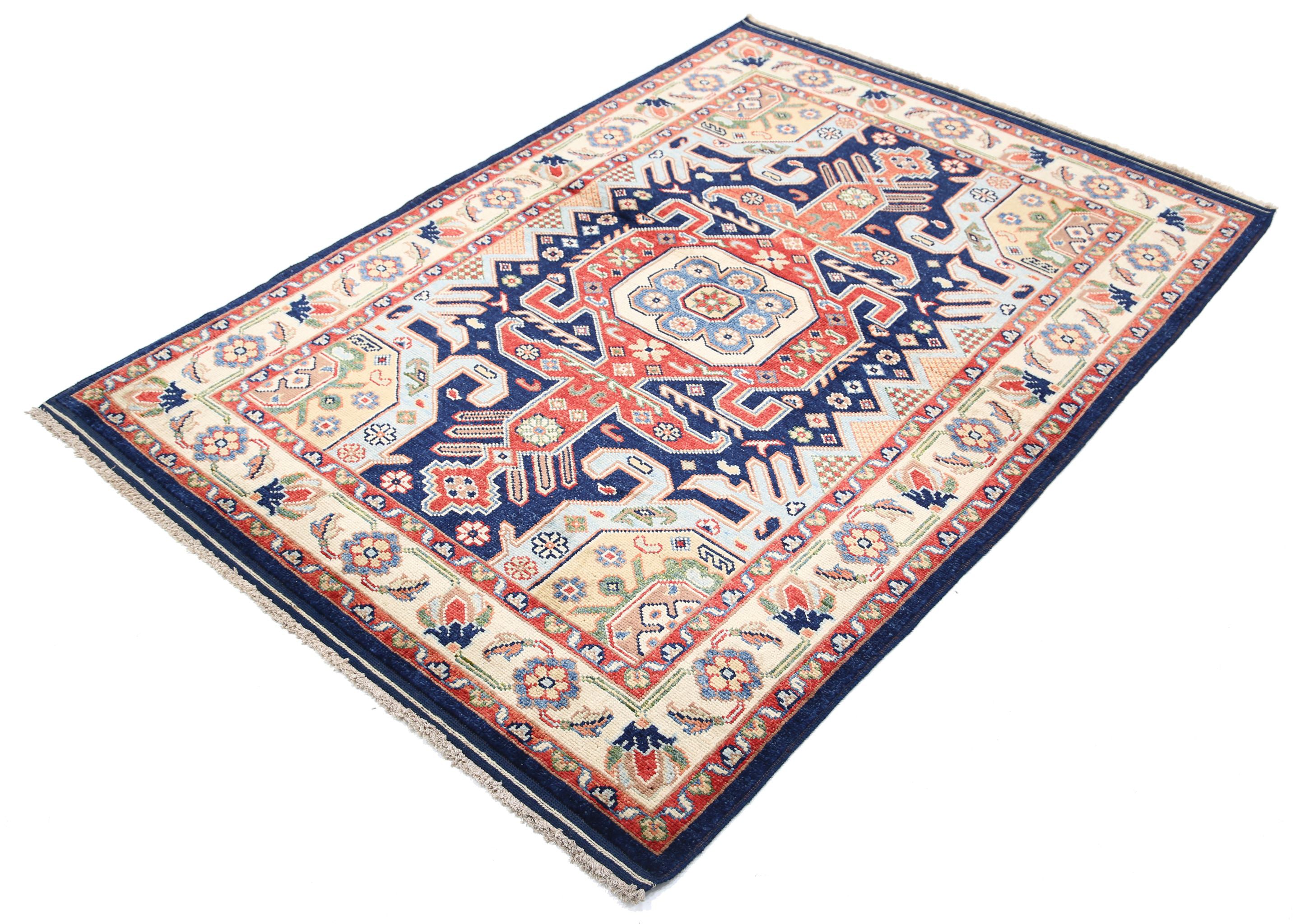 Hand Knotted Ziegler Farhan Gul Wool Rug - 4'2'' x 5'10''