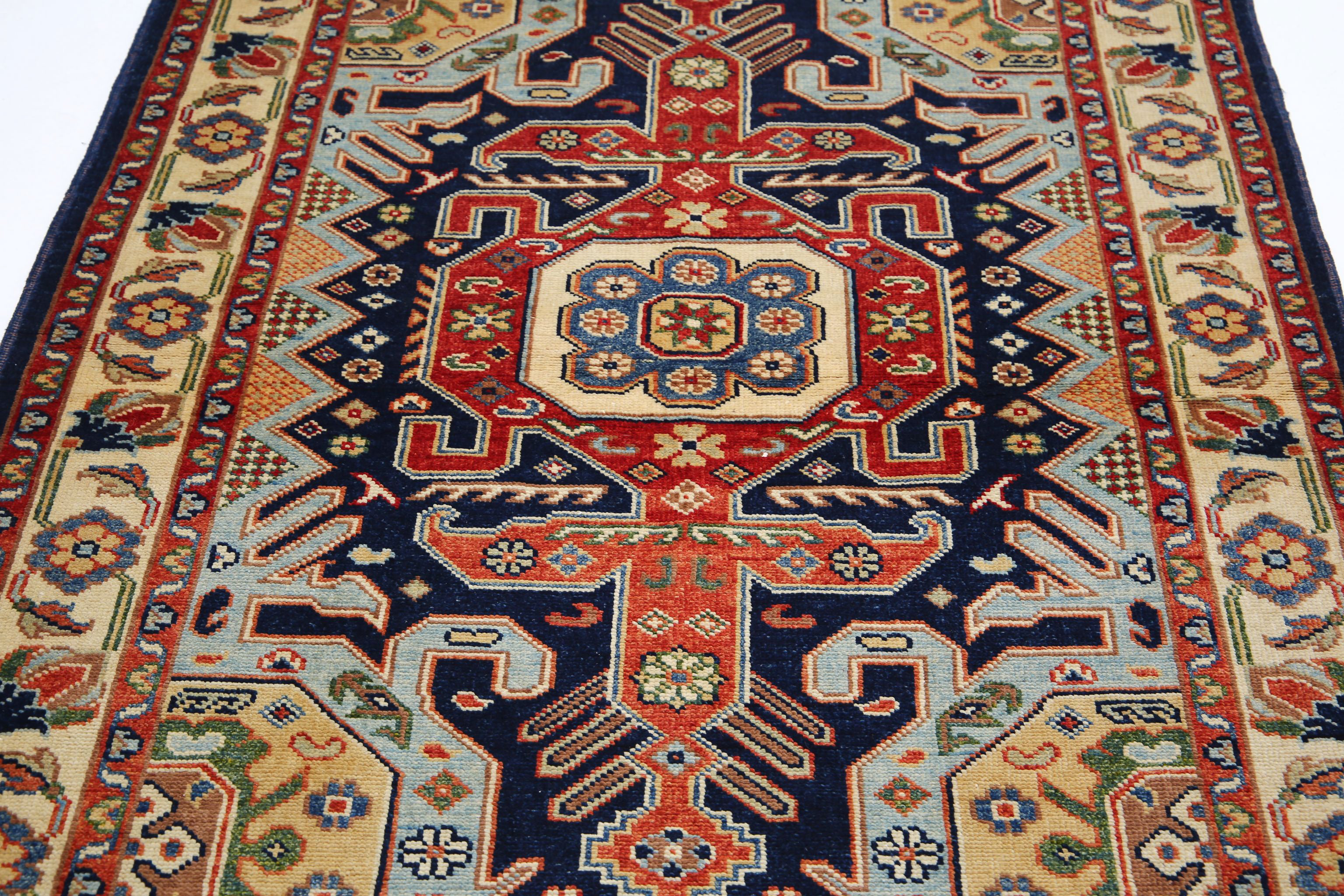 Hand Knotted Ziegler Farhan Gul Wool Rug - 4'2'' x 5'10''