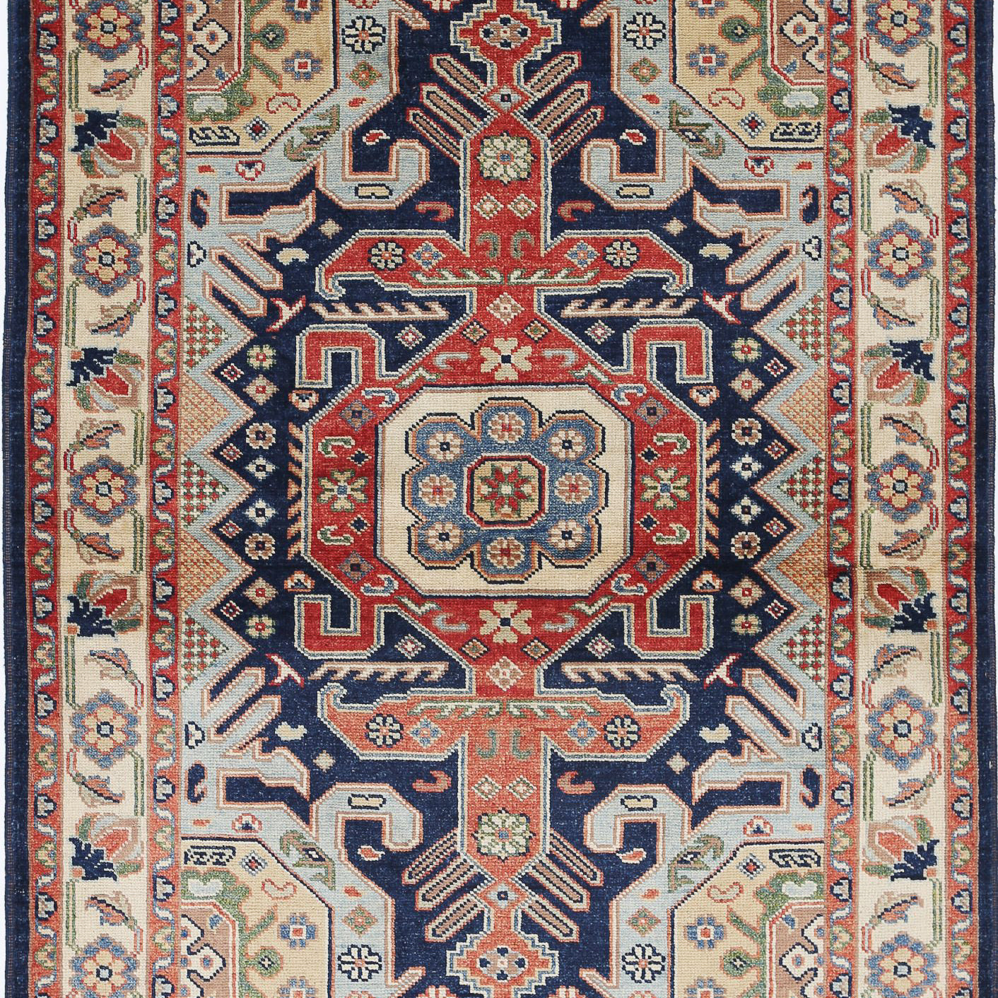 Hand Knotted Ziegler Farhan Gul Wool Rug - 4'2'' x 5'10''