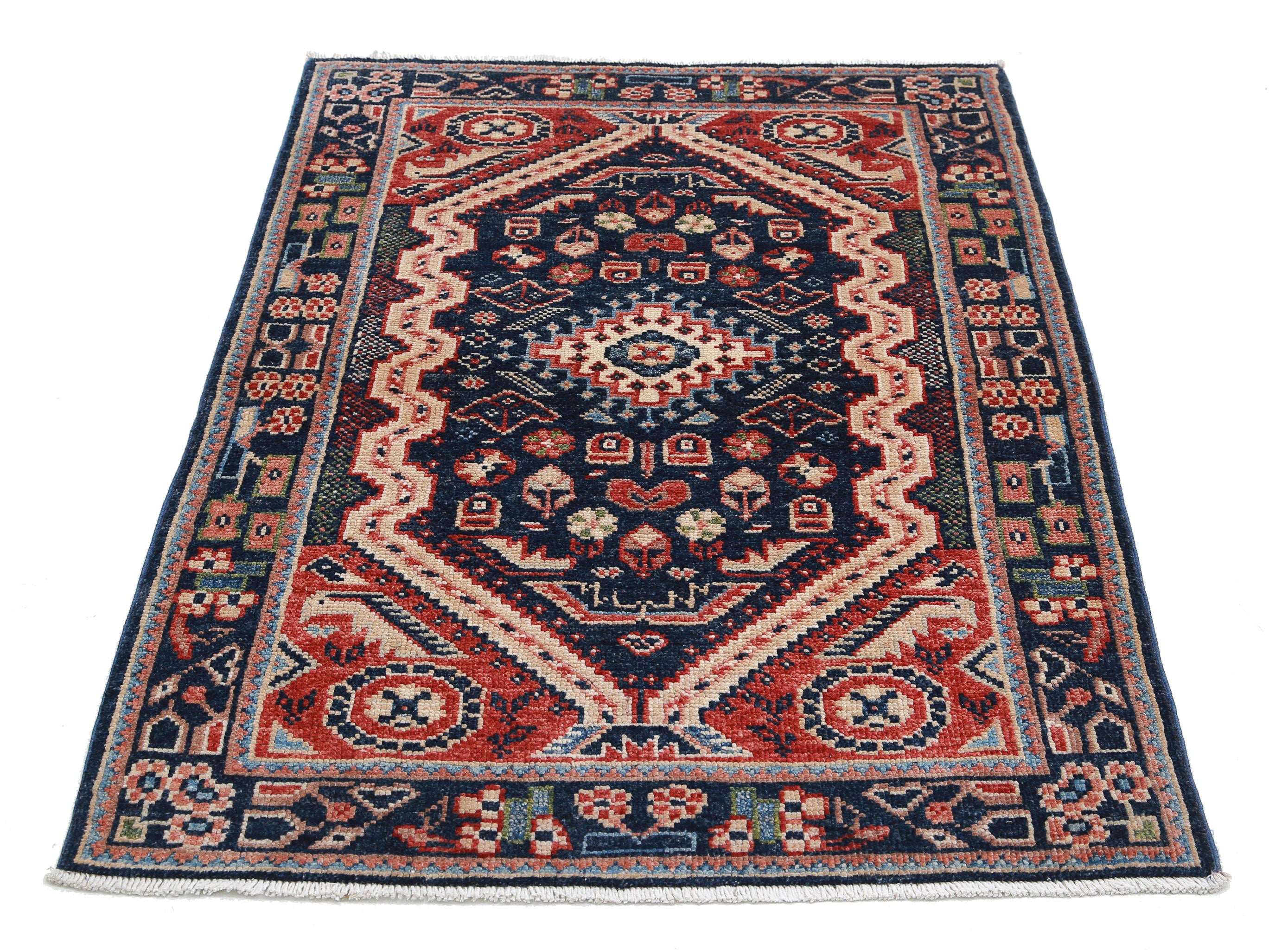 Hand Knotted Ziegler Farhan Gul Wool Rug - 3'3'' x 4'8''