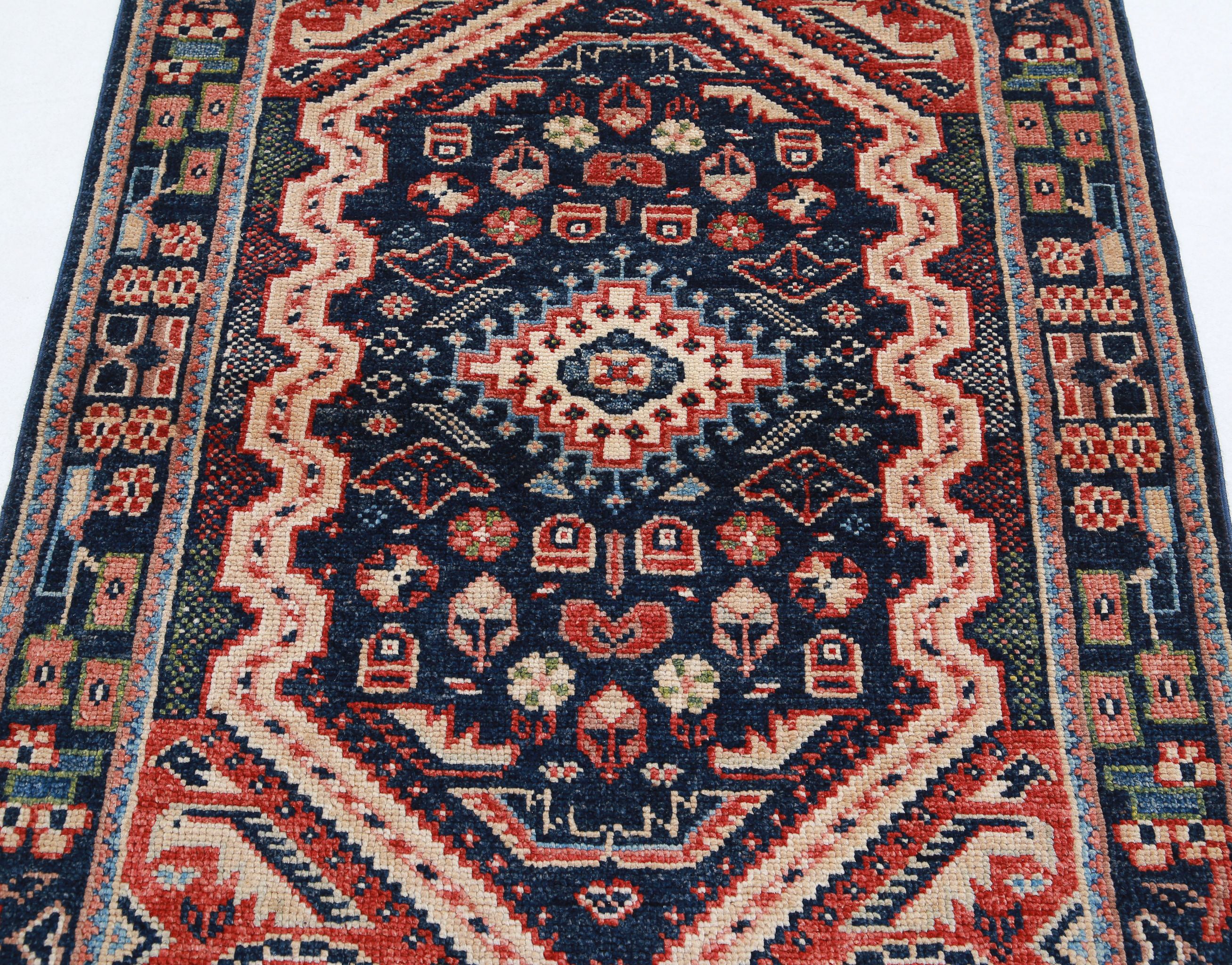Hand Knotted Ziegler Farhan Gul Wool Rug - 3'3'' x 4'8''