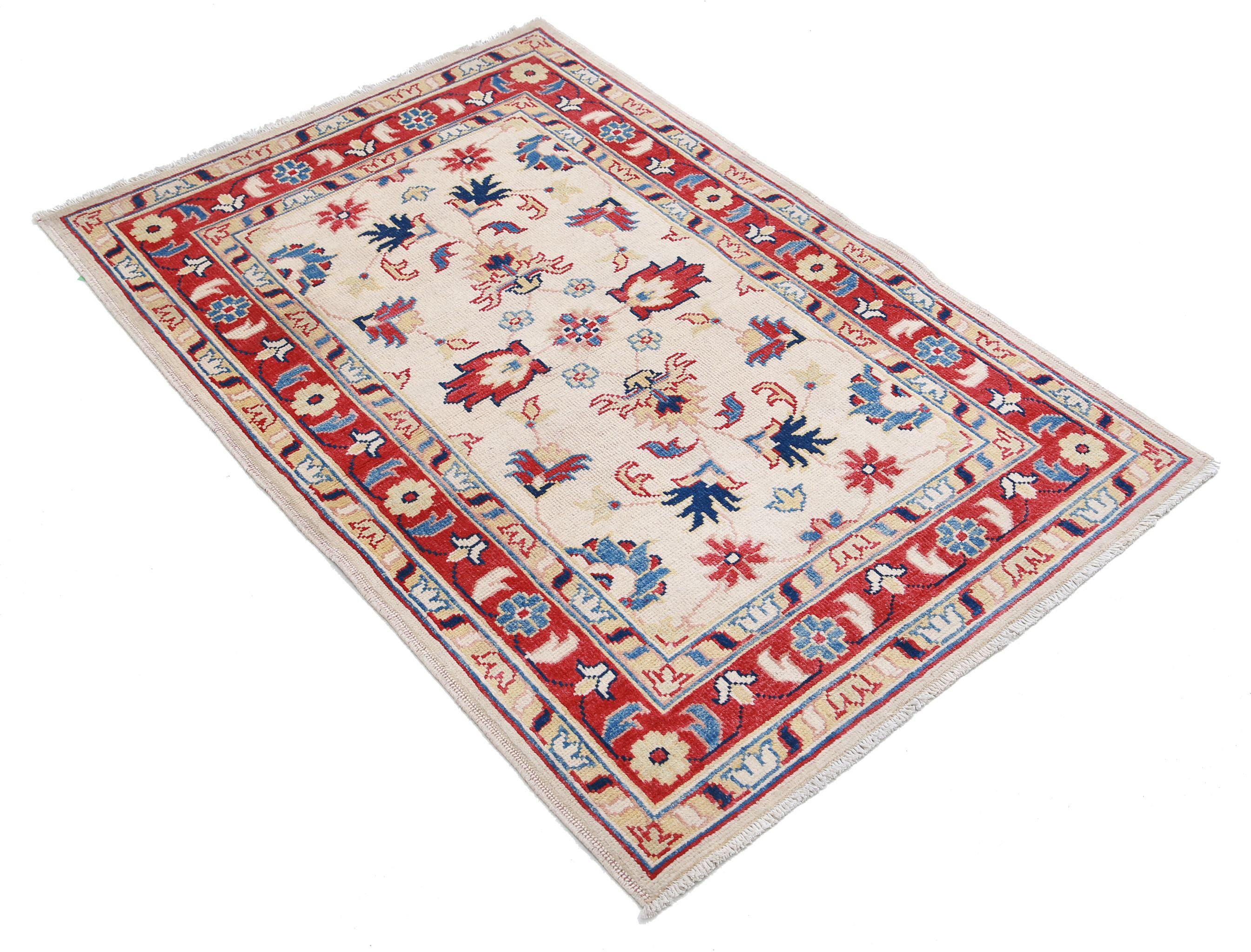Hand Knotted Ziegler Farhan Gul Wool Rug - 3'0'' x 4'6''