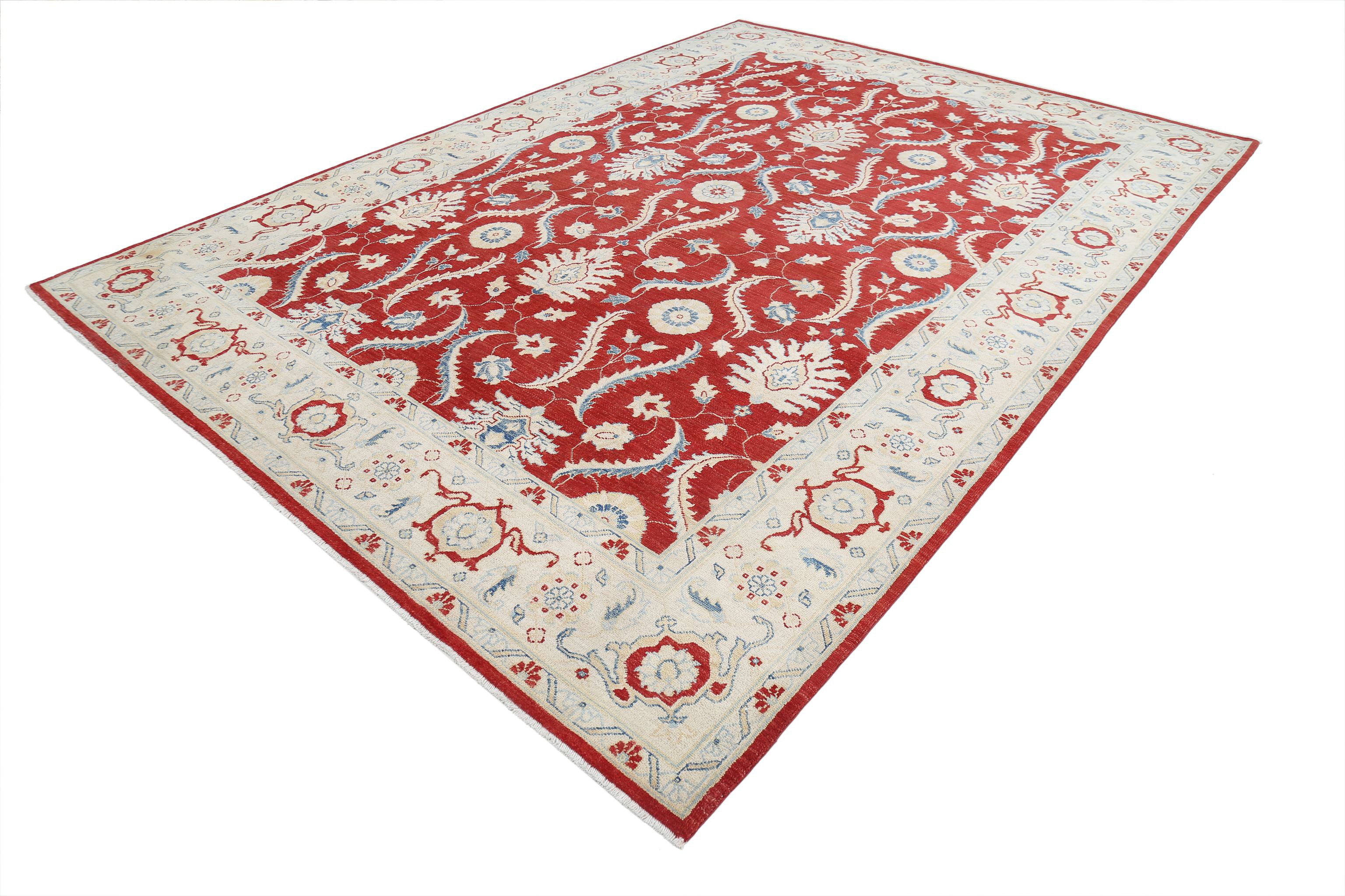 Hand Knotted Ziegler Farhan Gul Wool Rug - 8'9'' x 12'4''