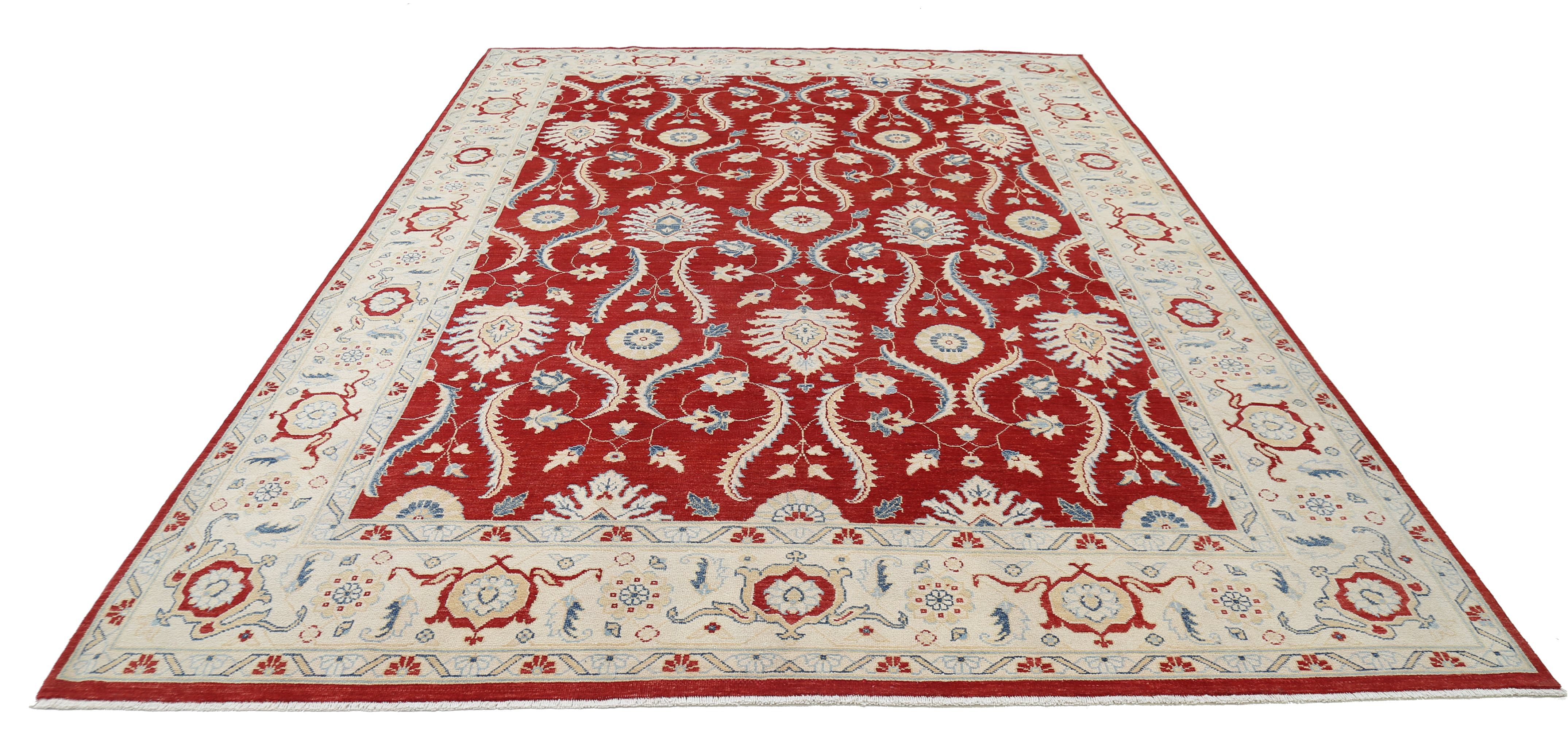 Hand Knotted Ziegler Farhan Gul Wool Rug - 8'9'' x 12'4''