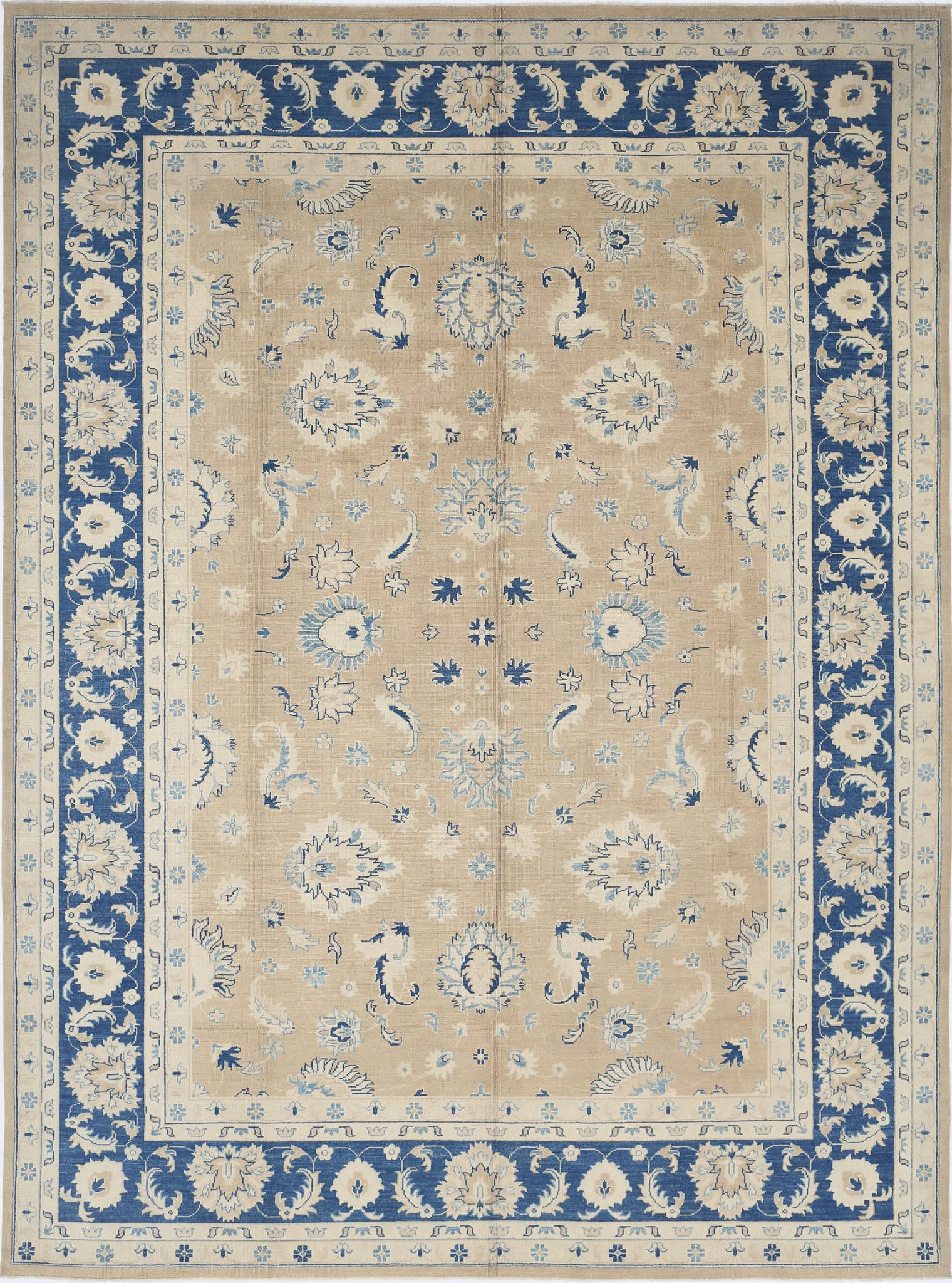 Hand Knotted Ziegler Farhan Gul Wool Rug - 10'0'' x 13'2''
