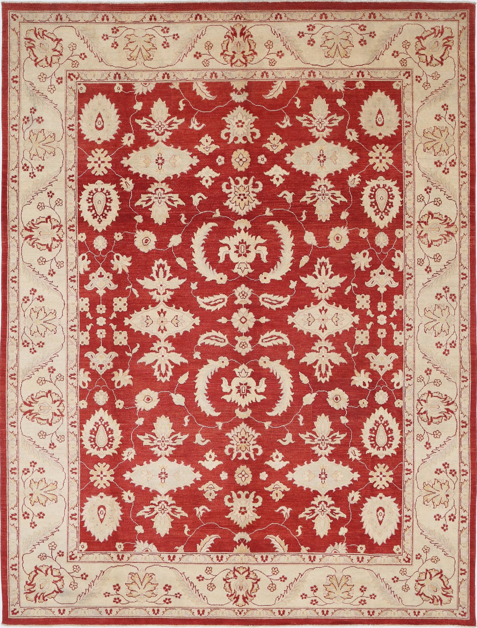 Hand Knotted Ziegler Farhan Gul Wool Rug - 9'0'' x 12'1''