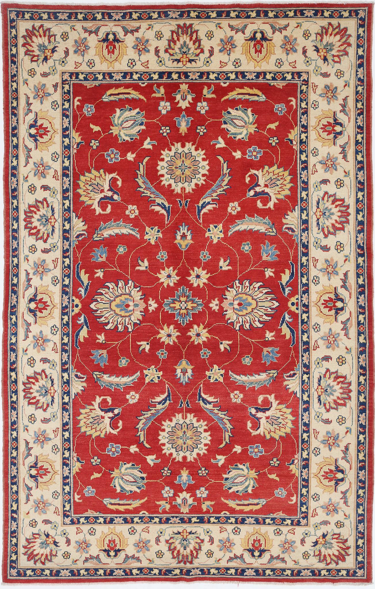 Hand Knotted Ziegler Farhan Gul Wool Rug - 6'6'' x 10'6''