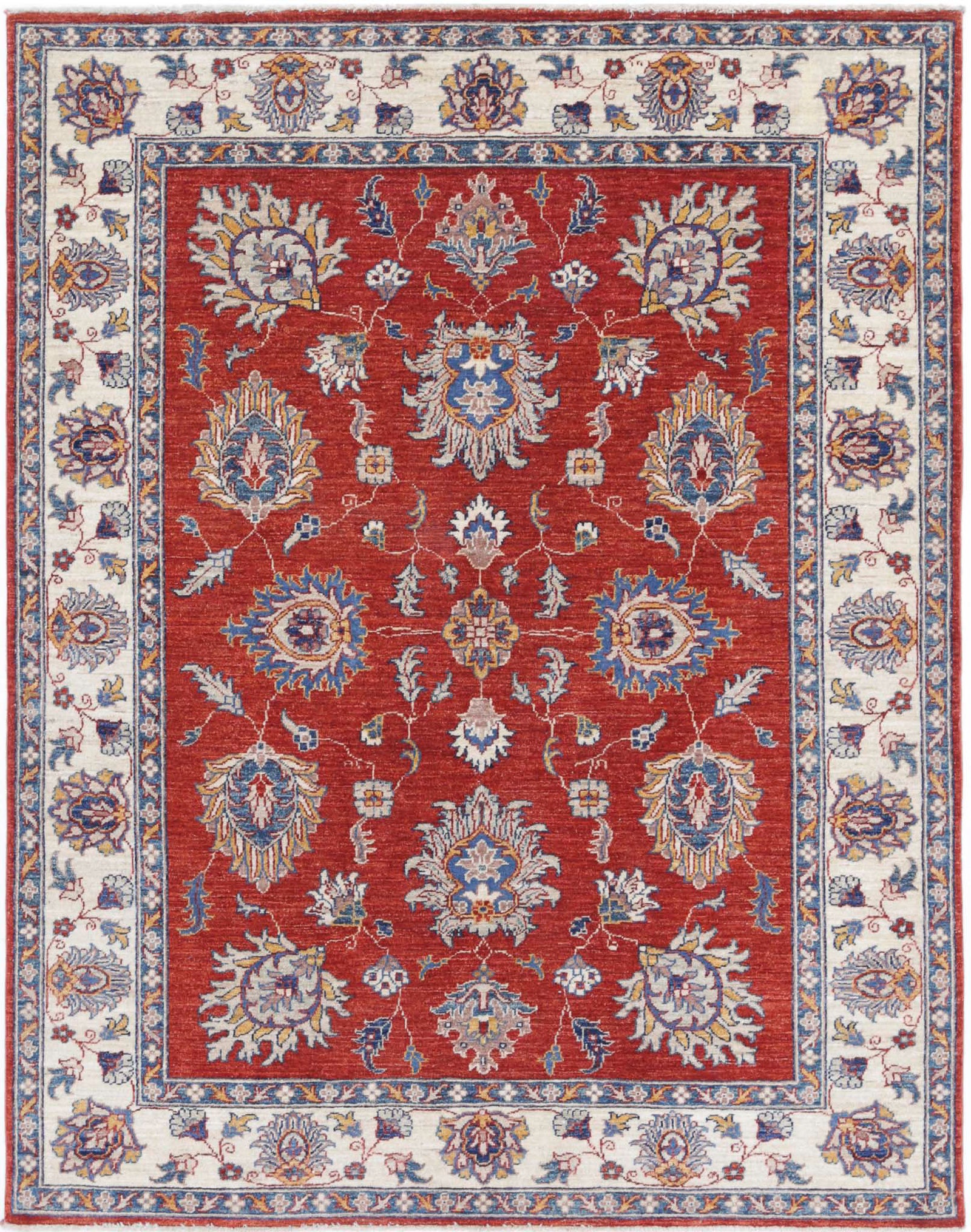 Hand Knotted Ziegler Farhan Wool Rug - 4'10'' x 6'2''