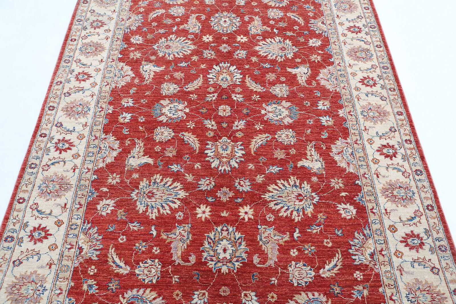 Hand Knotted Ziegler Farhan Wool Rug - 5'0'' x 6'9''