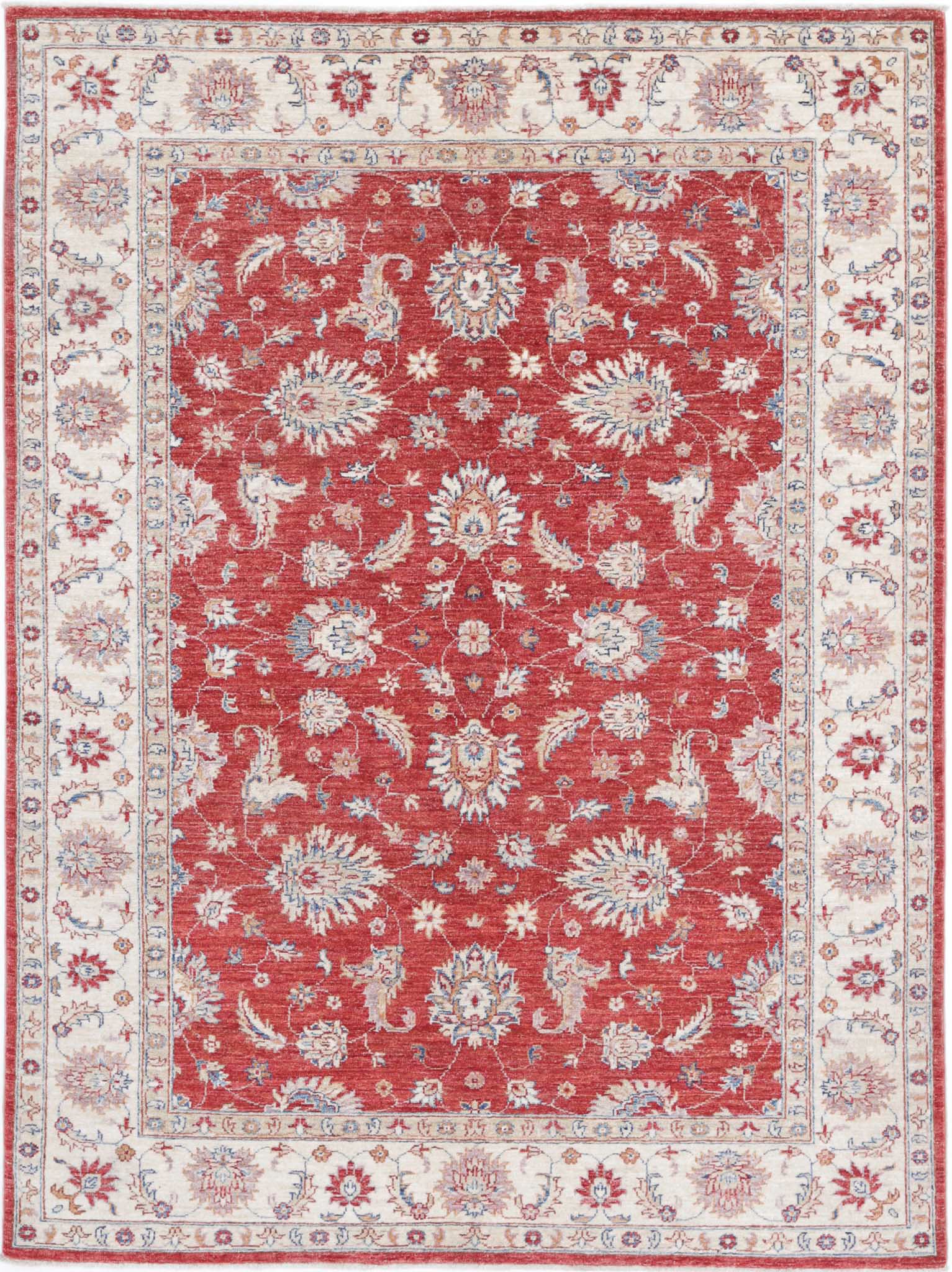 Hand Knotted Ziegler Farhan Wool Rug - 5'0'' x 6'9''