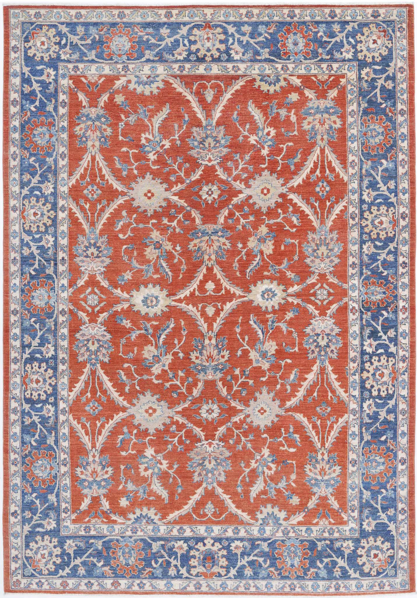 Hand Knotted Ziegler Farhan Wool Rug - 6'6'' x 9'5''
