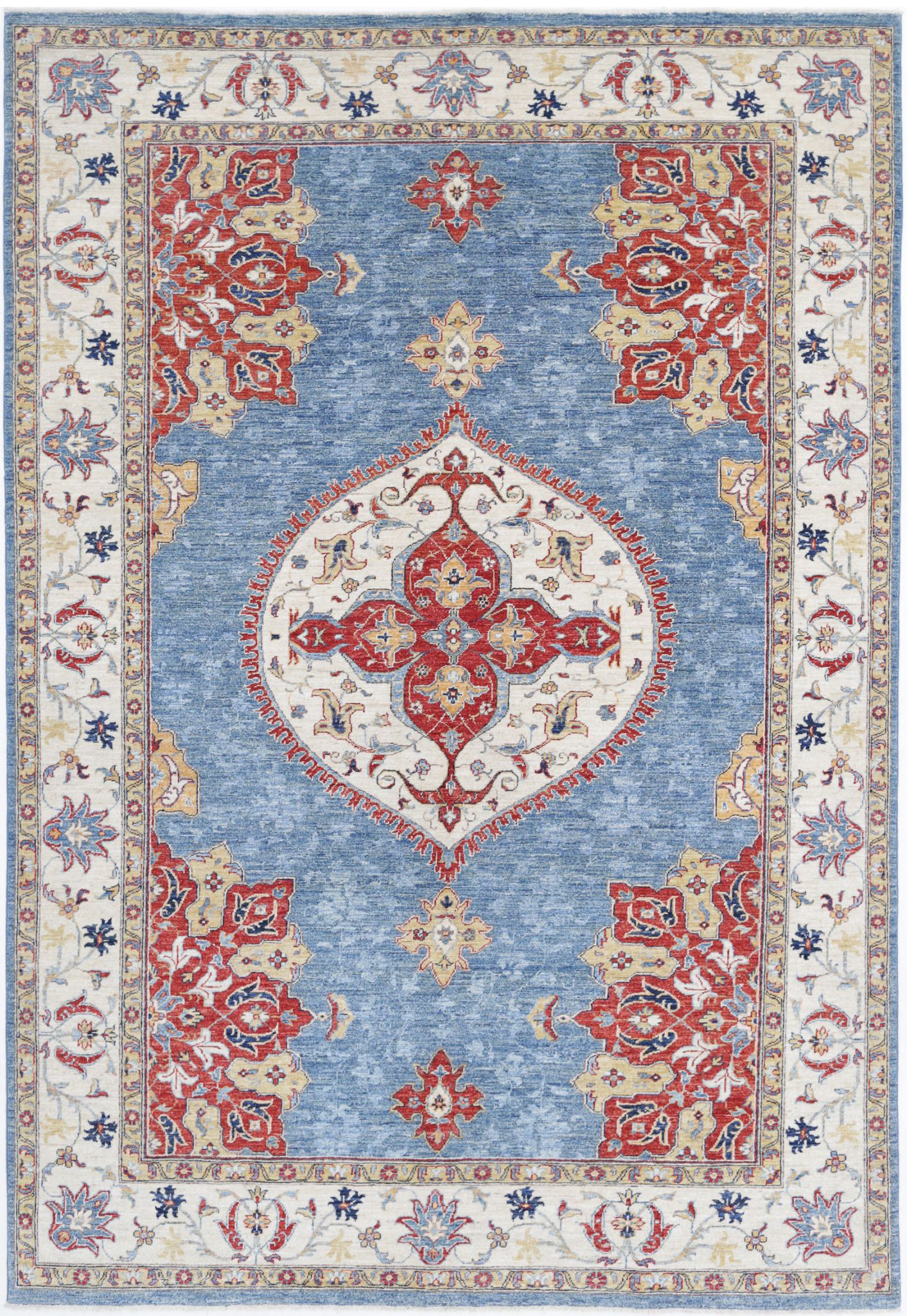 Hand Knotted Ziegler Farhan Wool Rug - 6'4'' x 9'9''