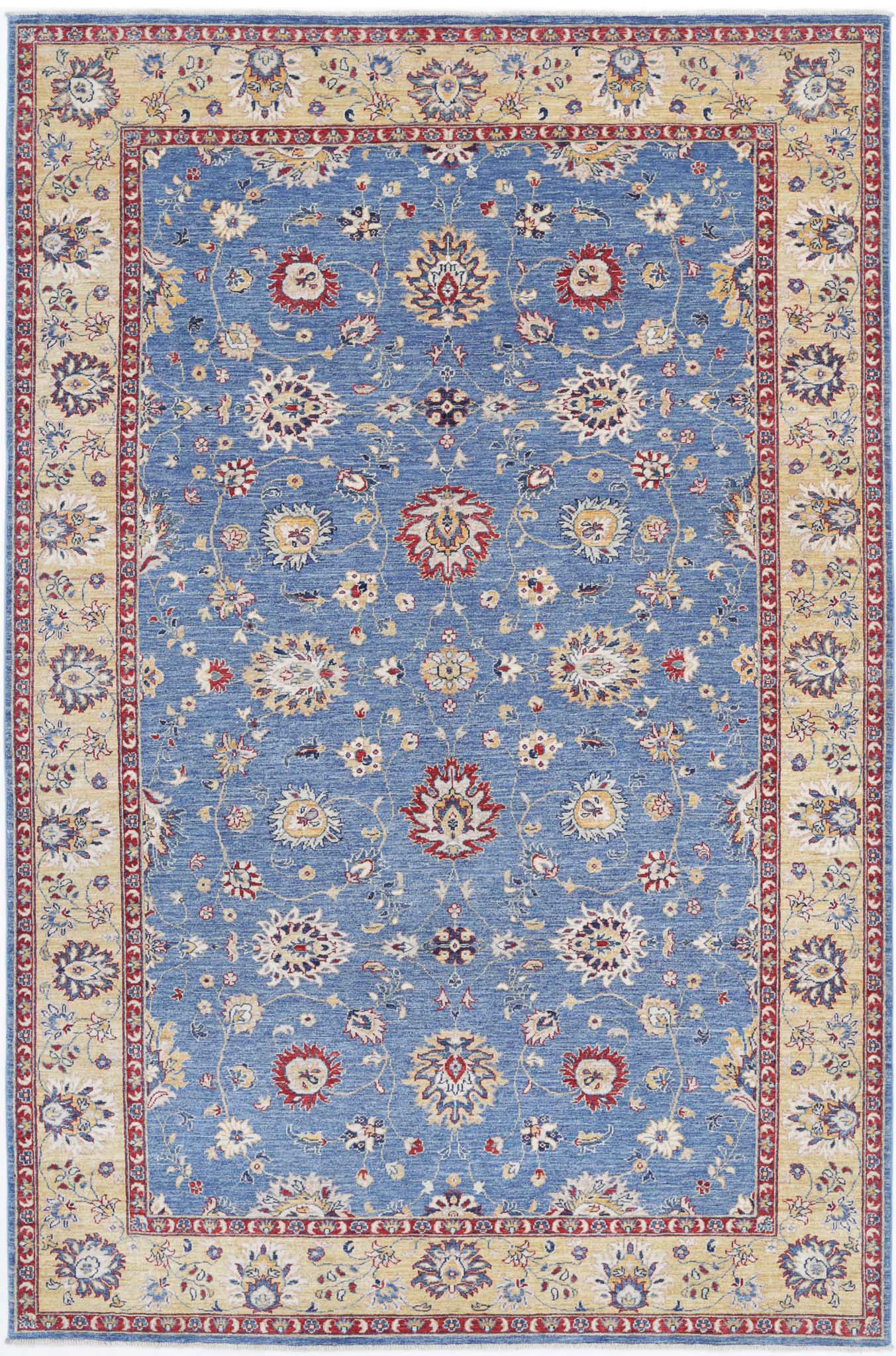 Hand Knotted Ziegler Farhan Wool Rug - 6'7'' x 10'2''