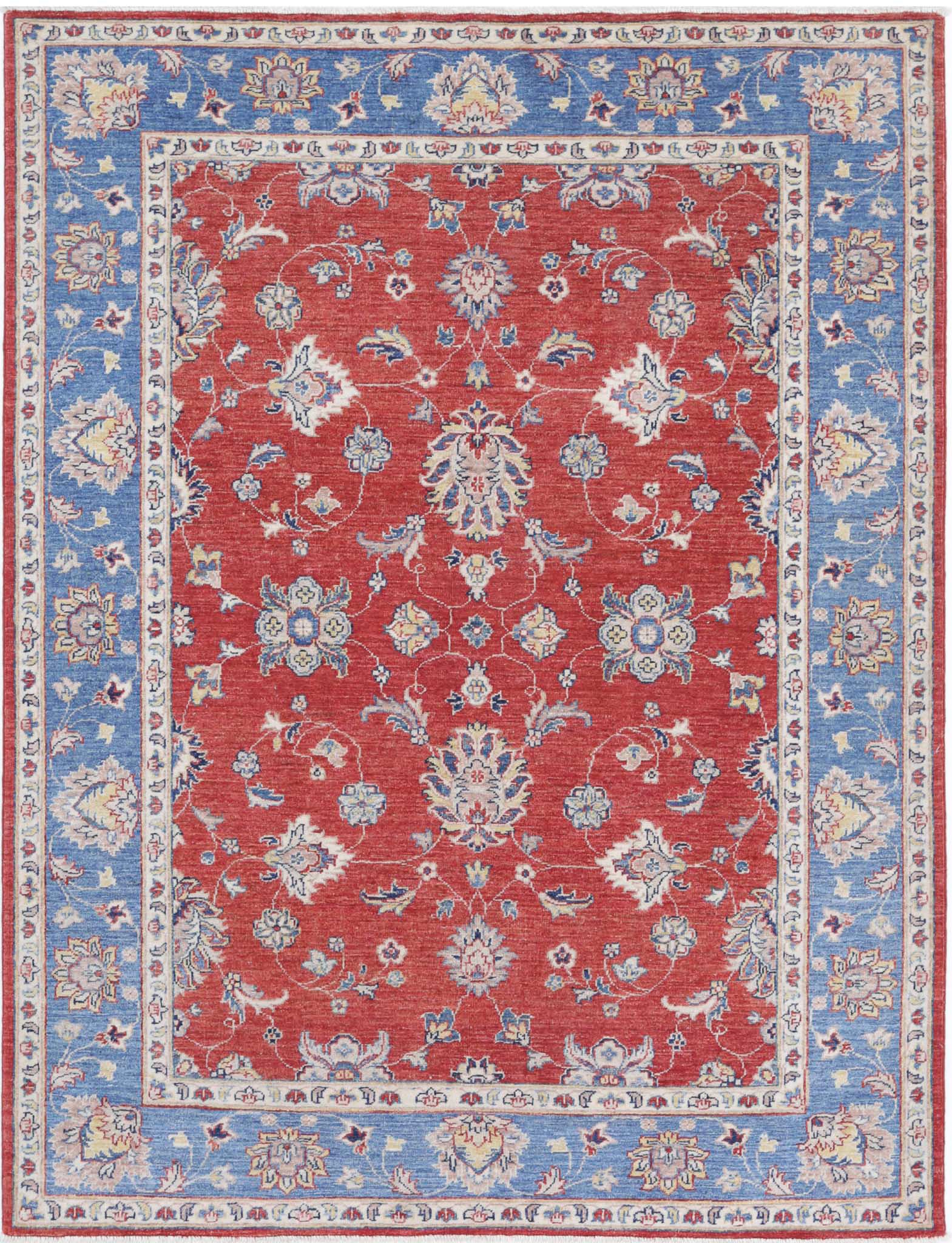 Hand Knotted Ziegler Farhan Wool Rug - 4'10'' x 6'5''