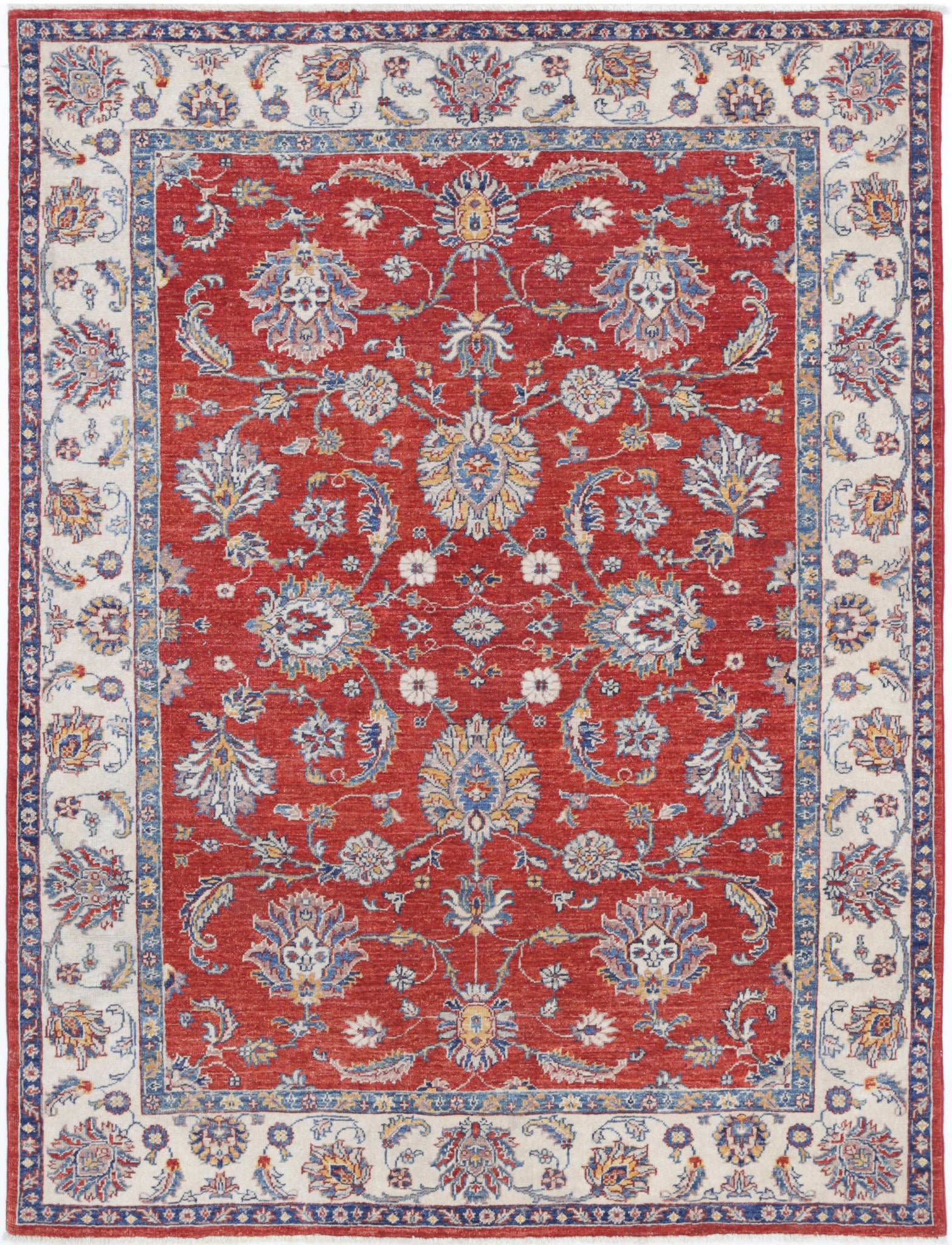 Hand Knotted Ziegler Farhan Wool Rug - 4'8'' x 6'3''
