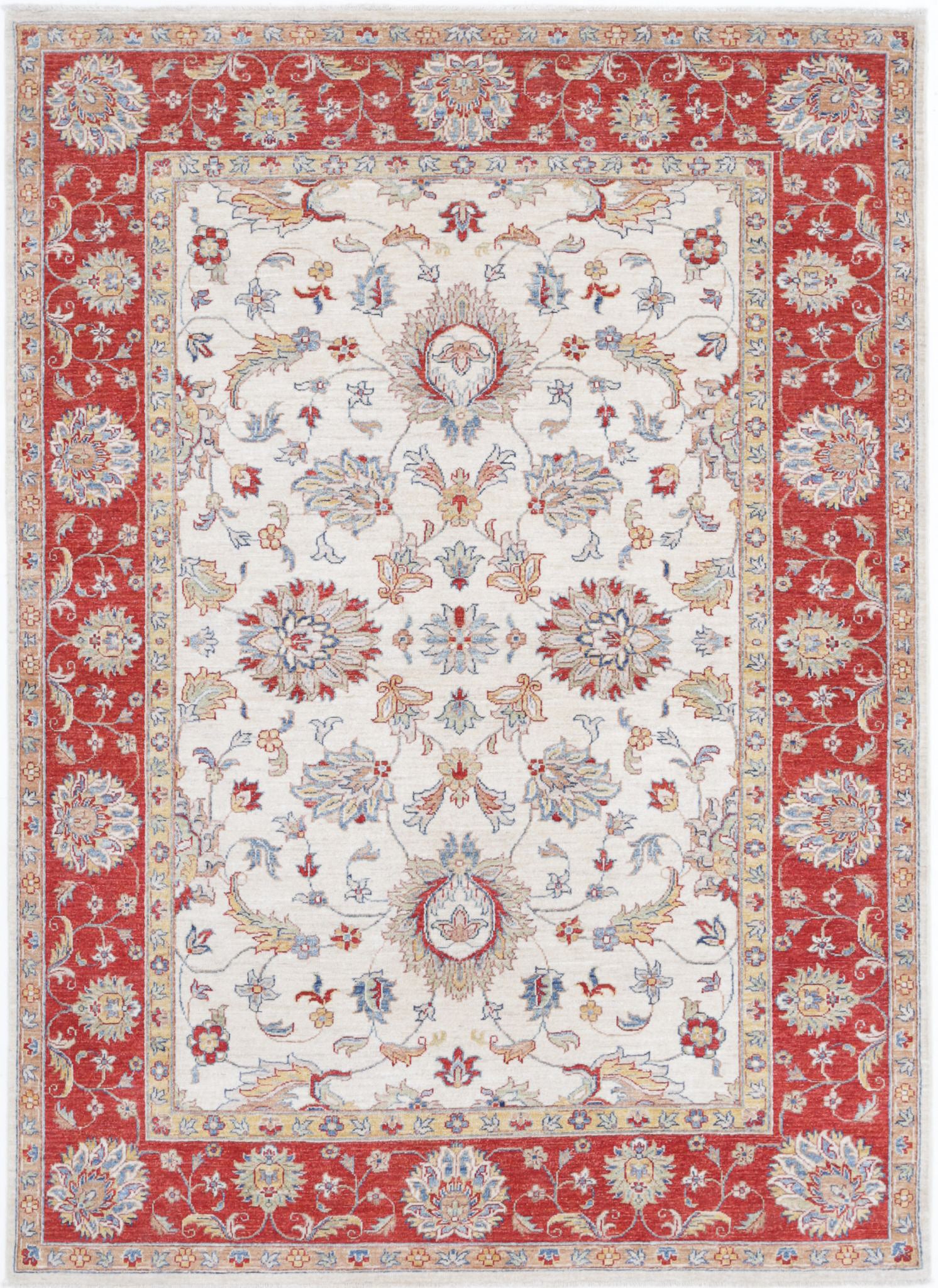 Hand Knotted Ziegler Farhan Wool Rug - 5'6'' x 7'9''