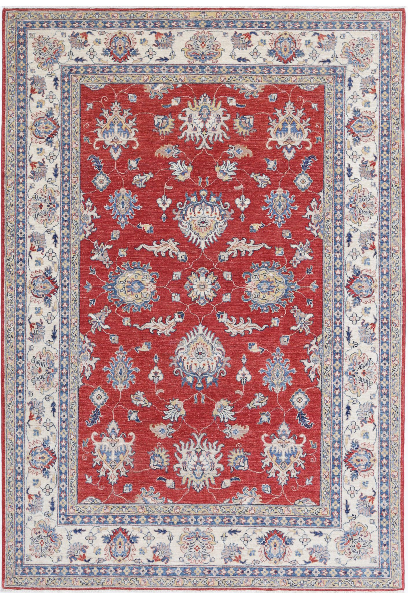 Hand Knotted Ziegler Farhan Wool Rug - 5'5'' x 7'11''