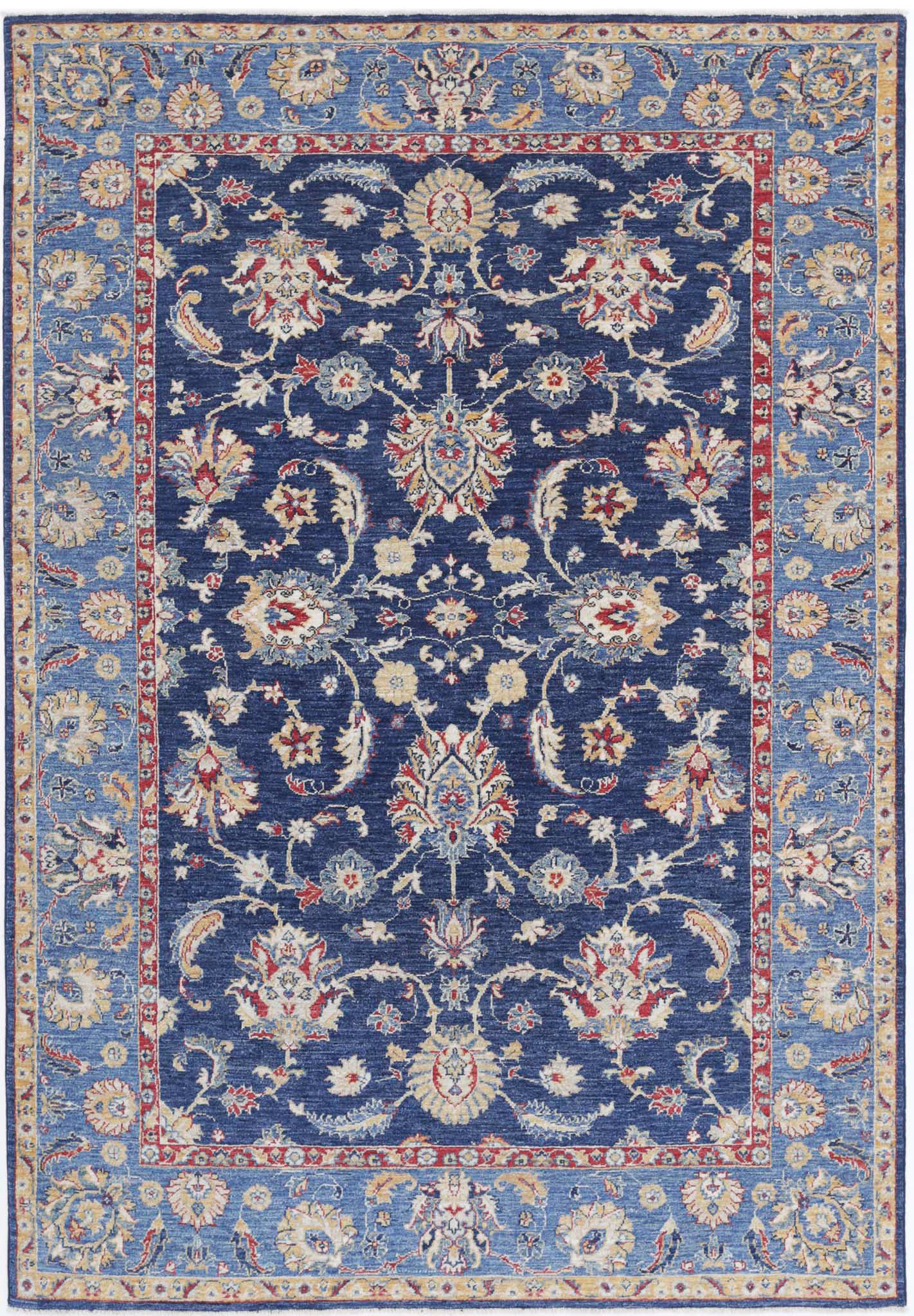 Hand Knotted Ziegler Farhan Wool Rug - 5'6'' x 8'0''