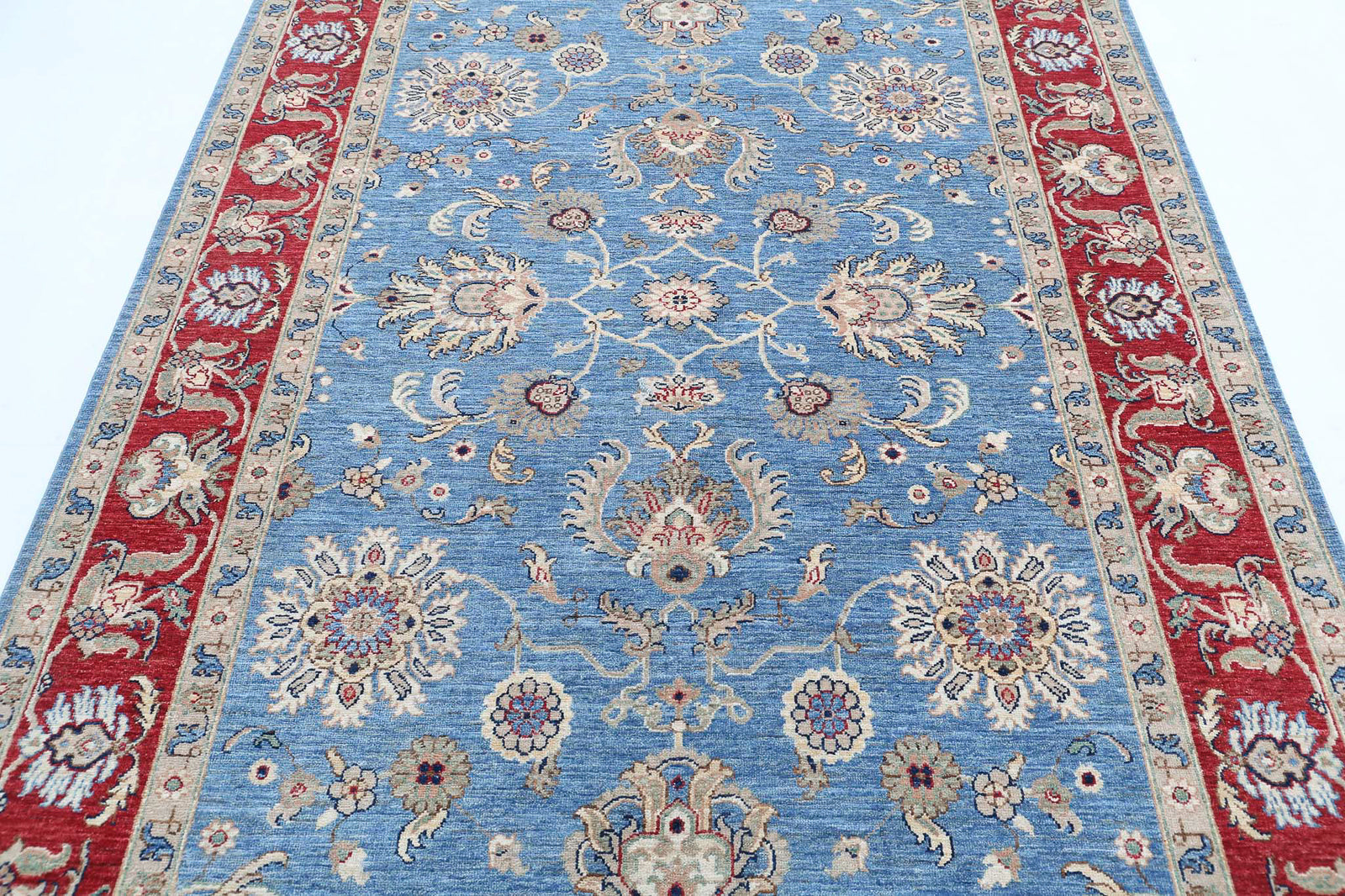 Hand Knotted Ziegler Farhan Wool Rug - 5'7'' x 7'9''