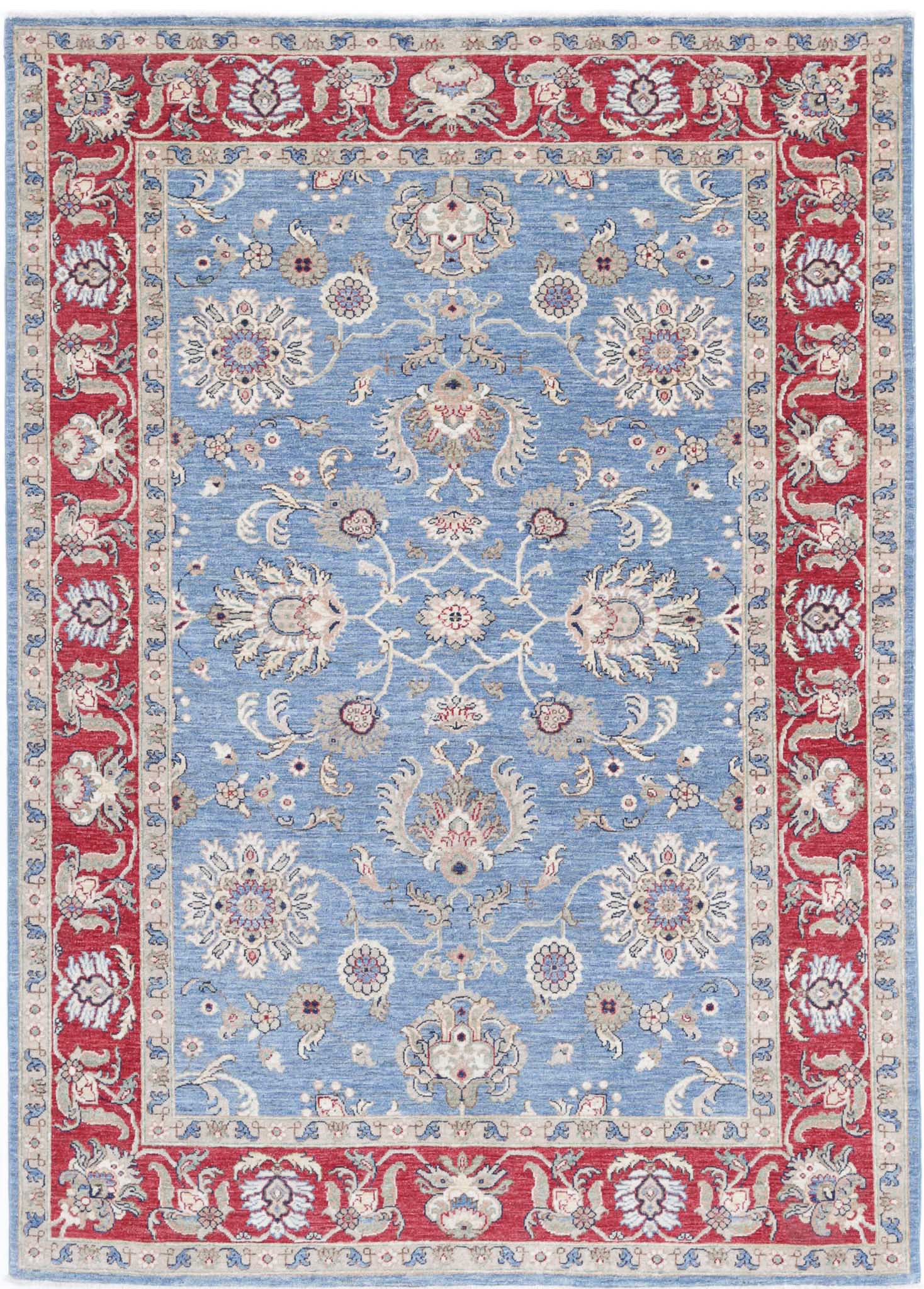 Hand Knotted Ziegler Farhan Wool Rug - 5'7'' x 7'9''
