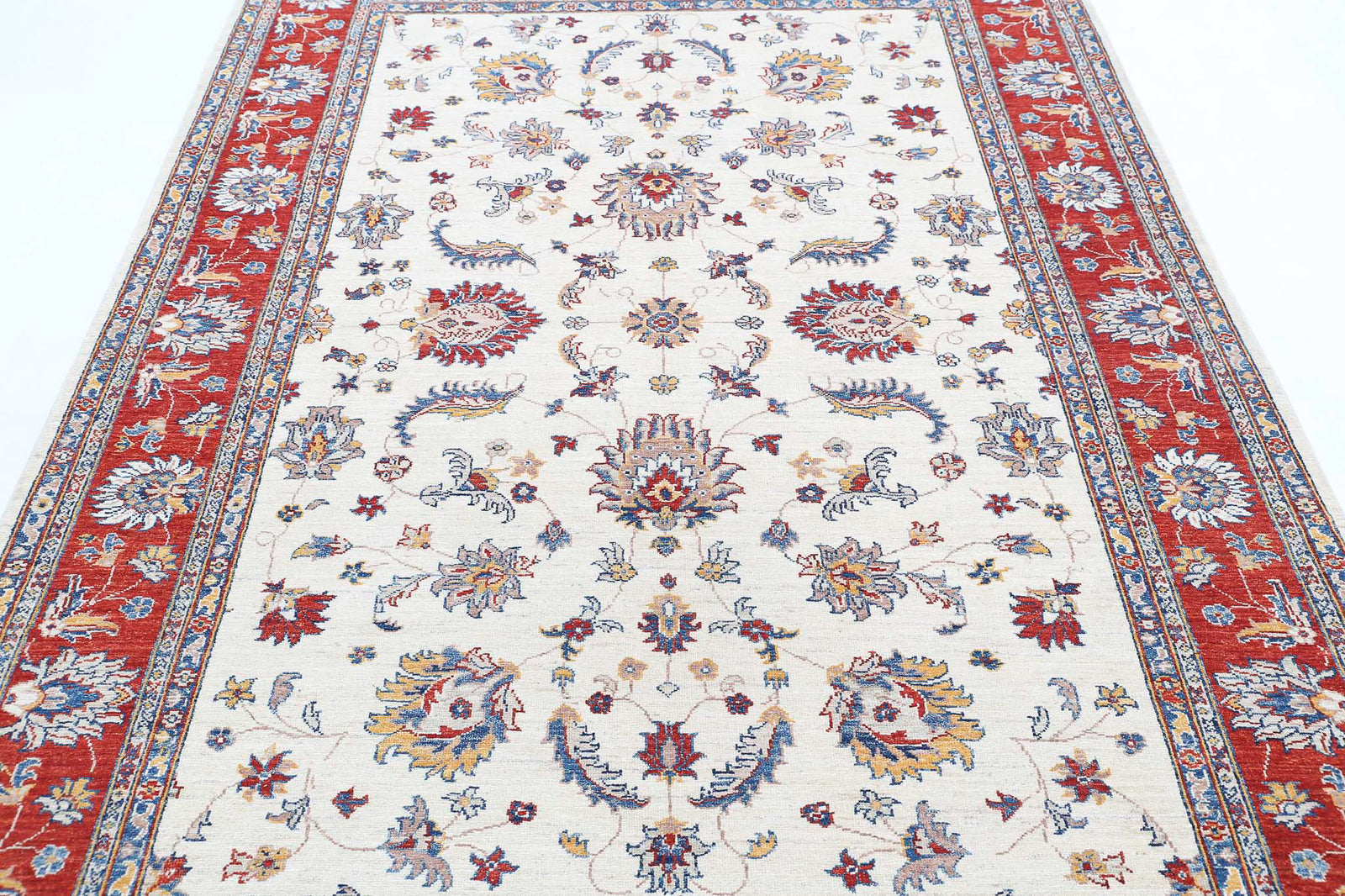 Hand Knotted Ziegler Farhan Wool Rug - 5'8'' x 8'2''