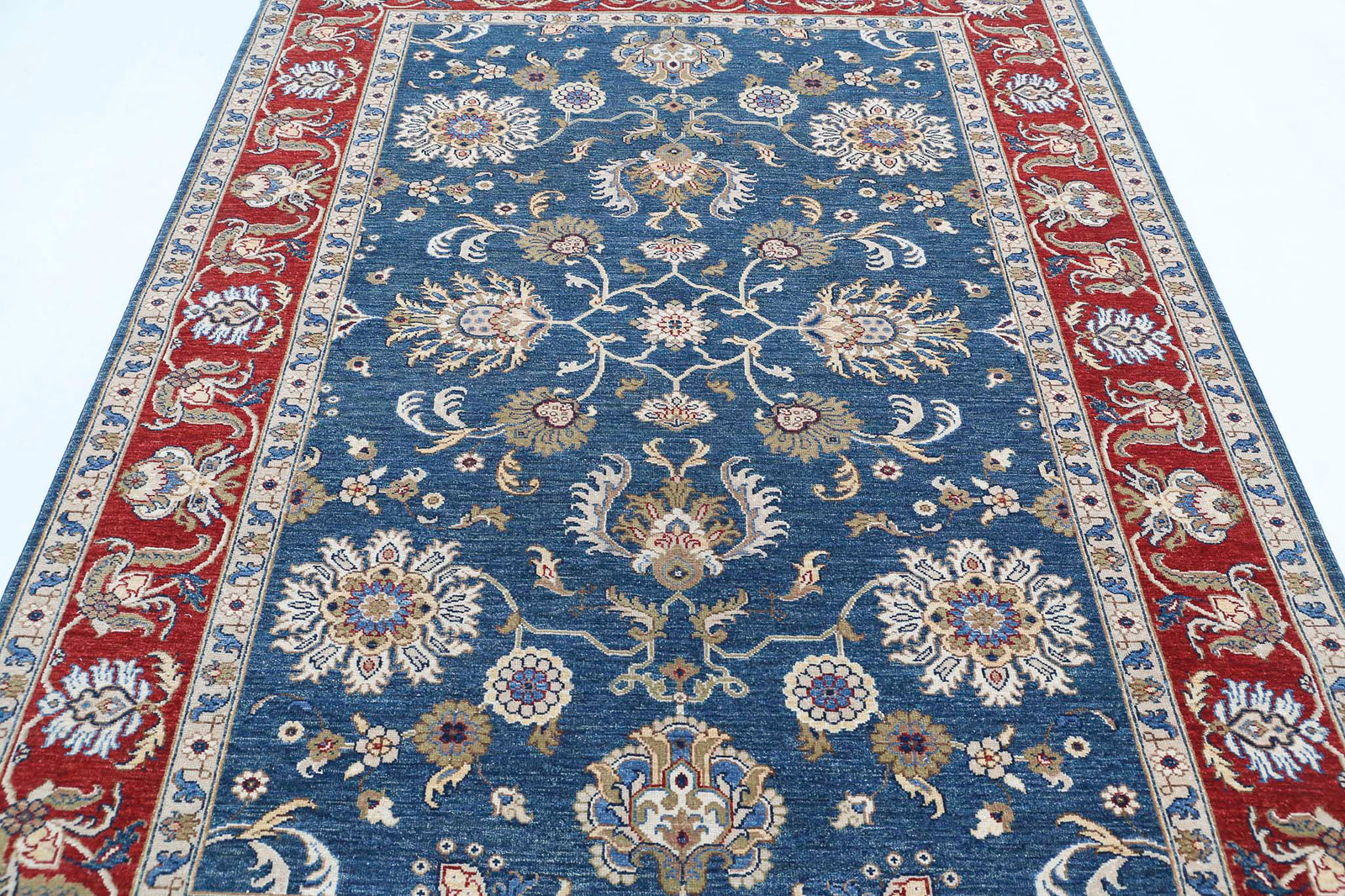 Hand Knotted Ziegler Farhan Wool Rug - 5'6'' x 8'2''