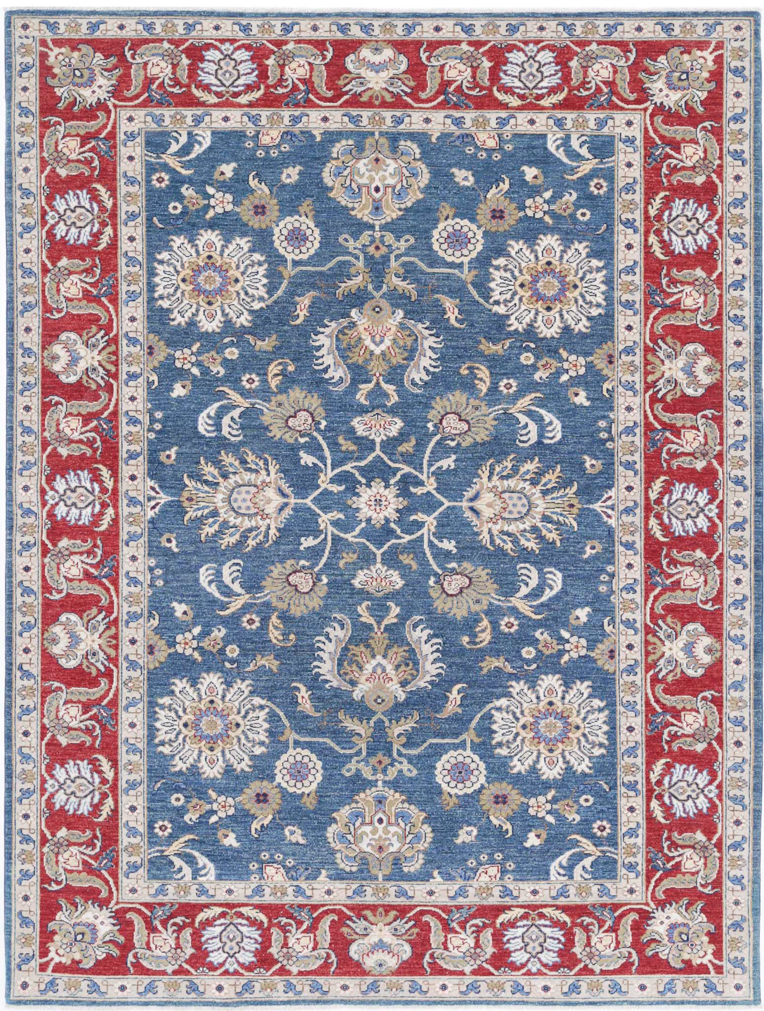 Hand Knotted Ziegler Farhan Wool Rug - 5'6'' x 8'2''