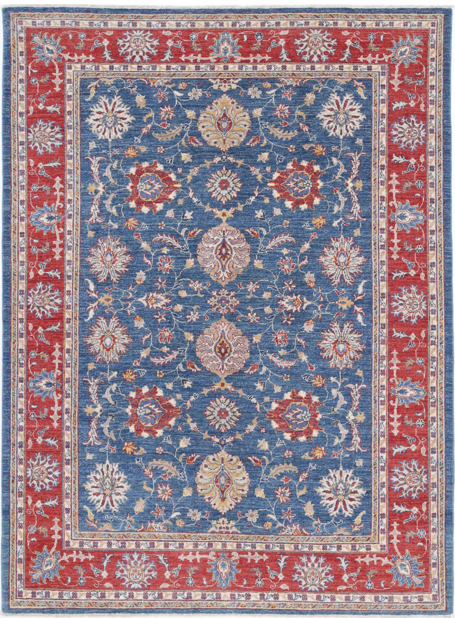 Hand Knotted Ziegler Farhan Wool Rug - 5'7'' x 7'8''