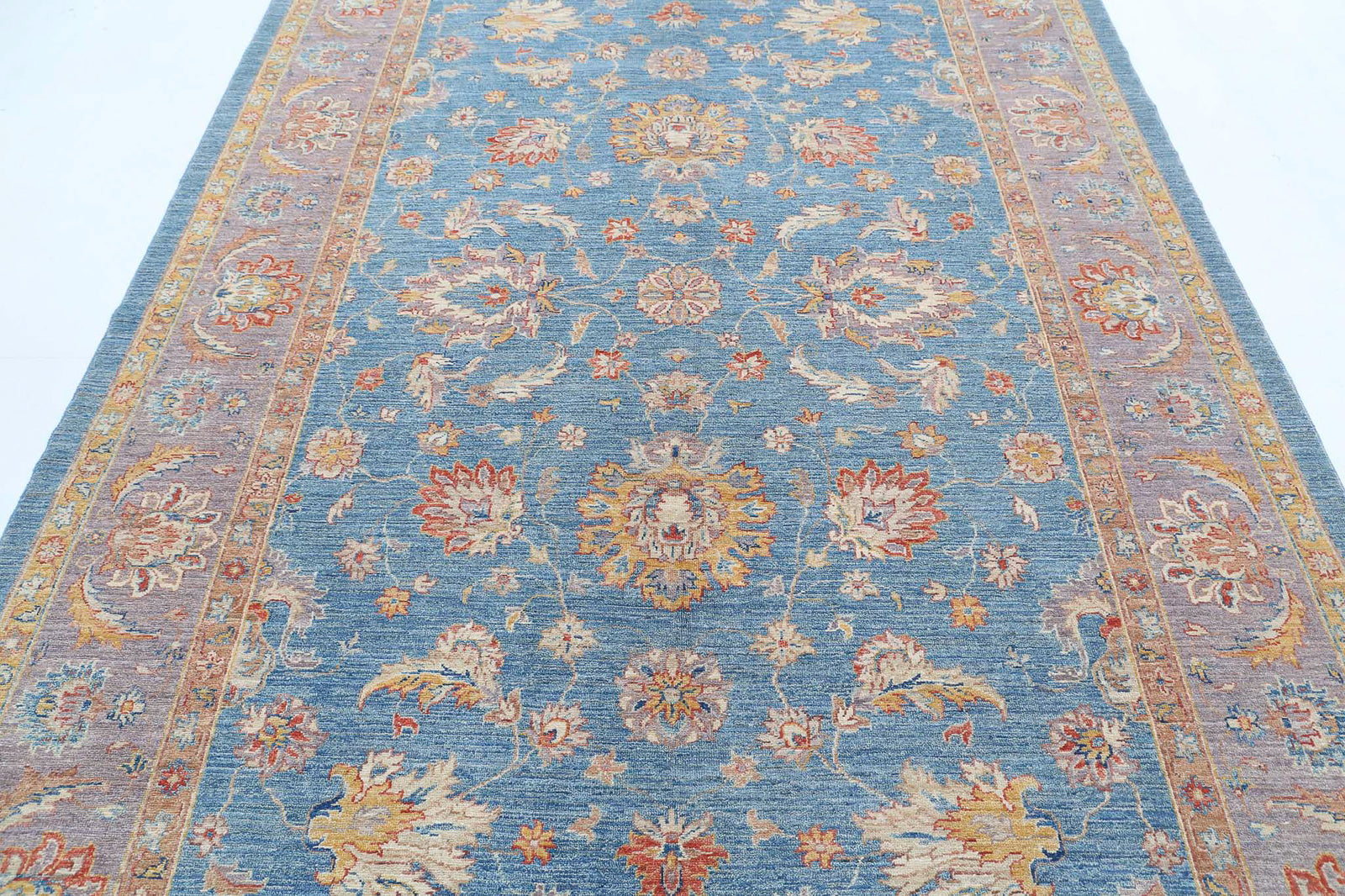 Hand Knotted Ziegler Farhan Wool Rug - 6'7'' x 10'1''