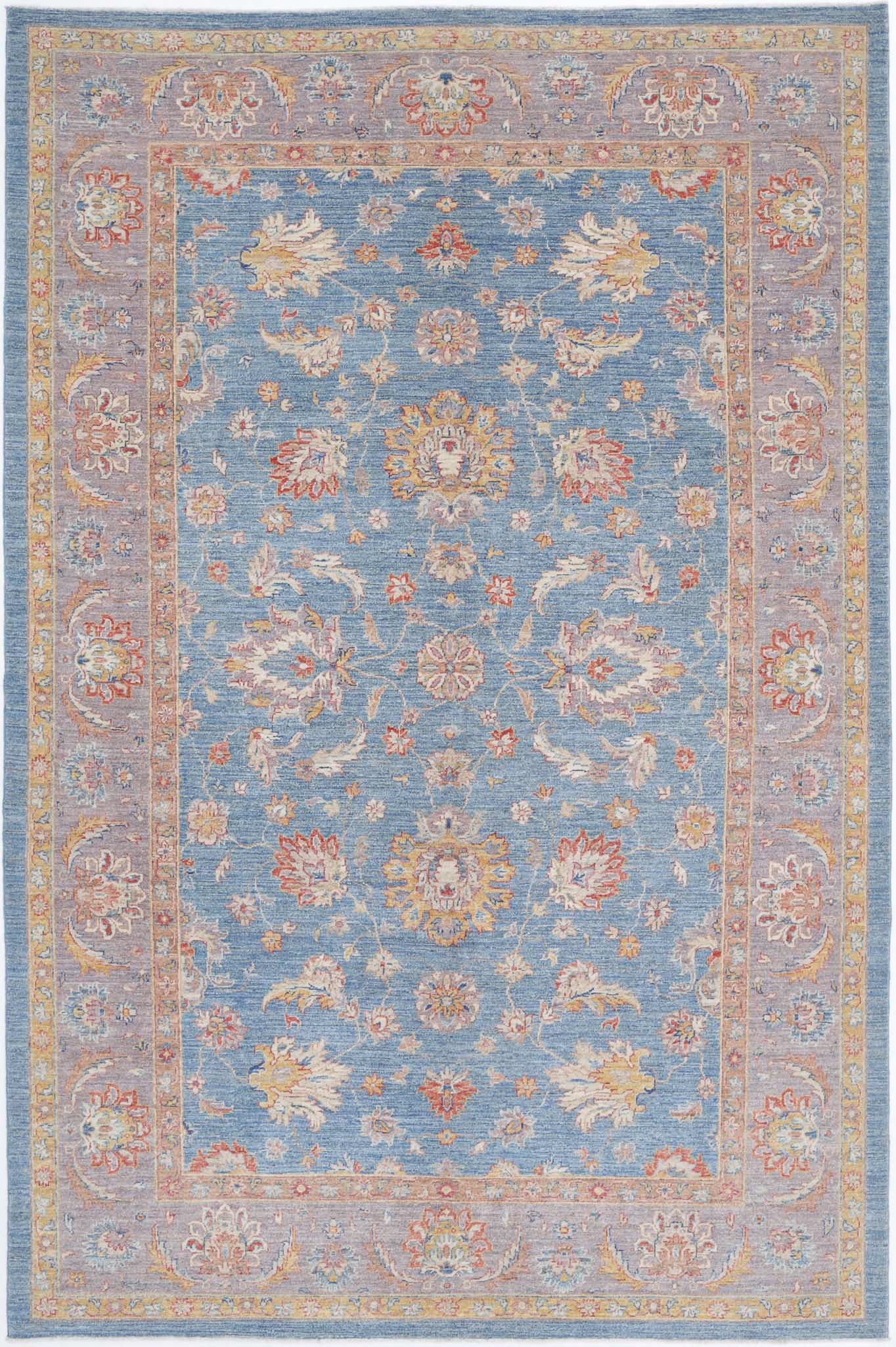 Hand Knotted Ziegler Farhan Wool Rug - 6'7'' x 10'1''