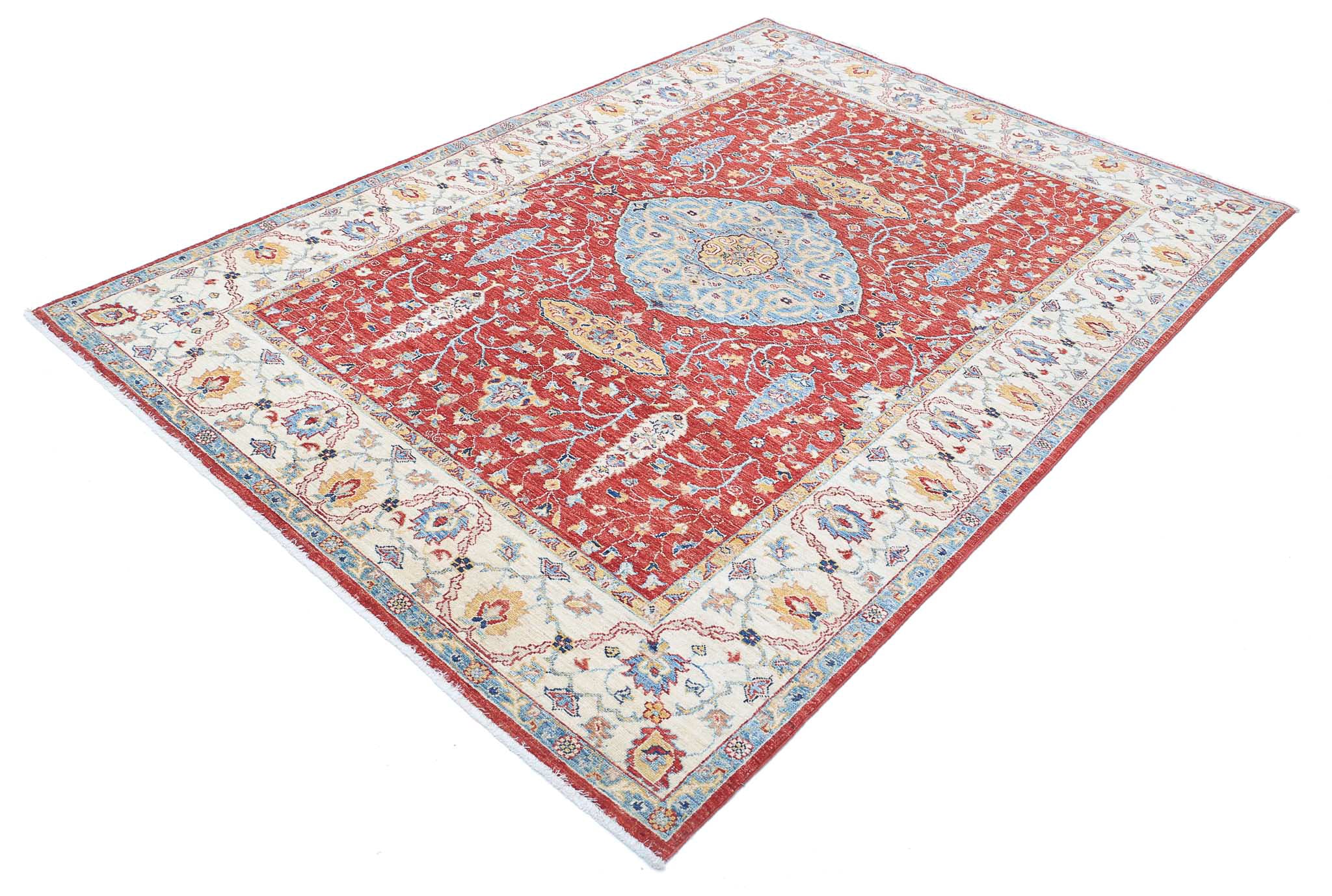 Hand Knotted Ziegler Farhan Wool Rug - 5'7'' x 7'9''