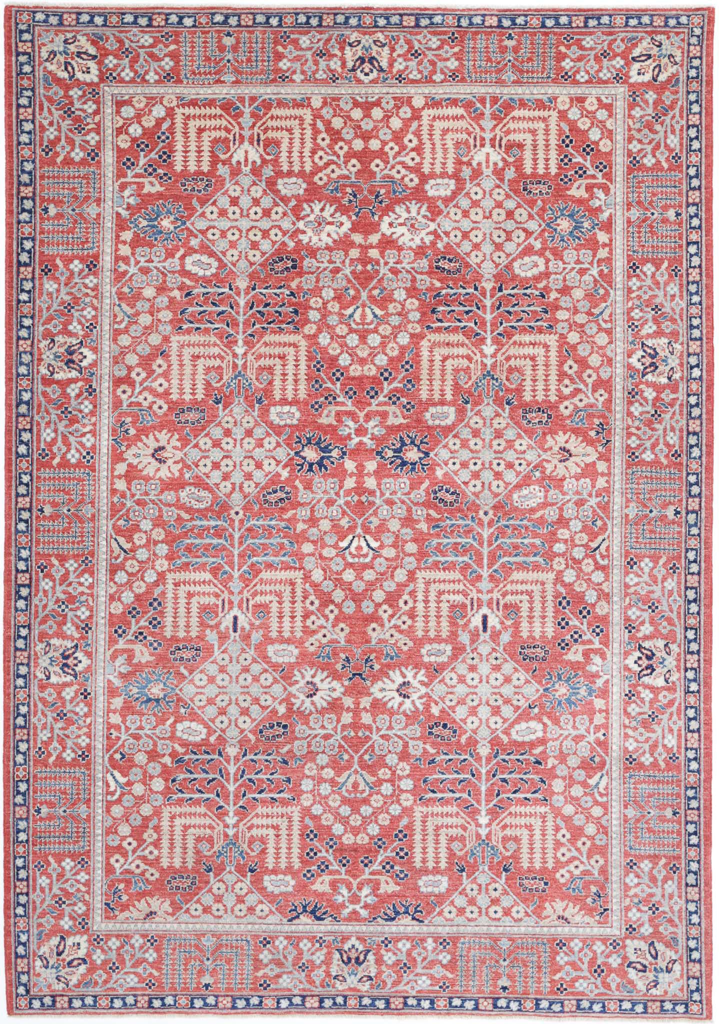 Hand Knotted Ziegler Farhan Wool Rug - 6'0'' x 8'11''