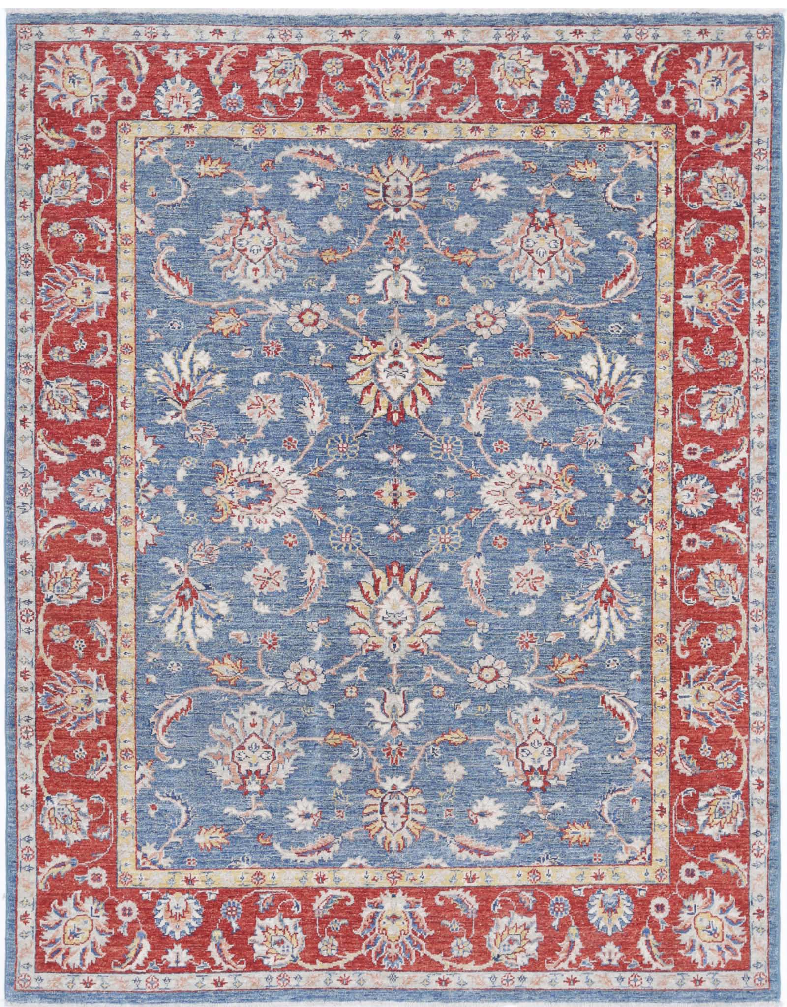 Hand Knotted Ziegler Farhan Wool Rug - 5'1'' x 6'5''