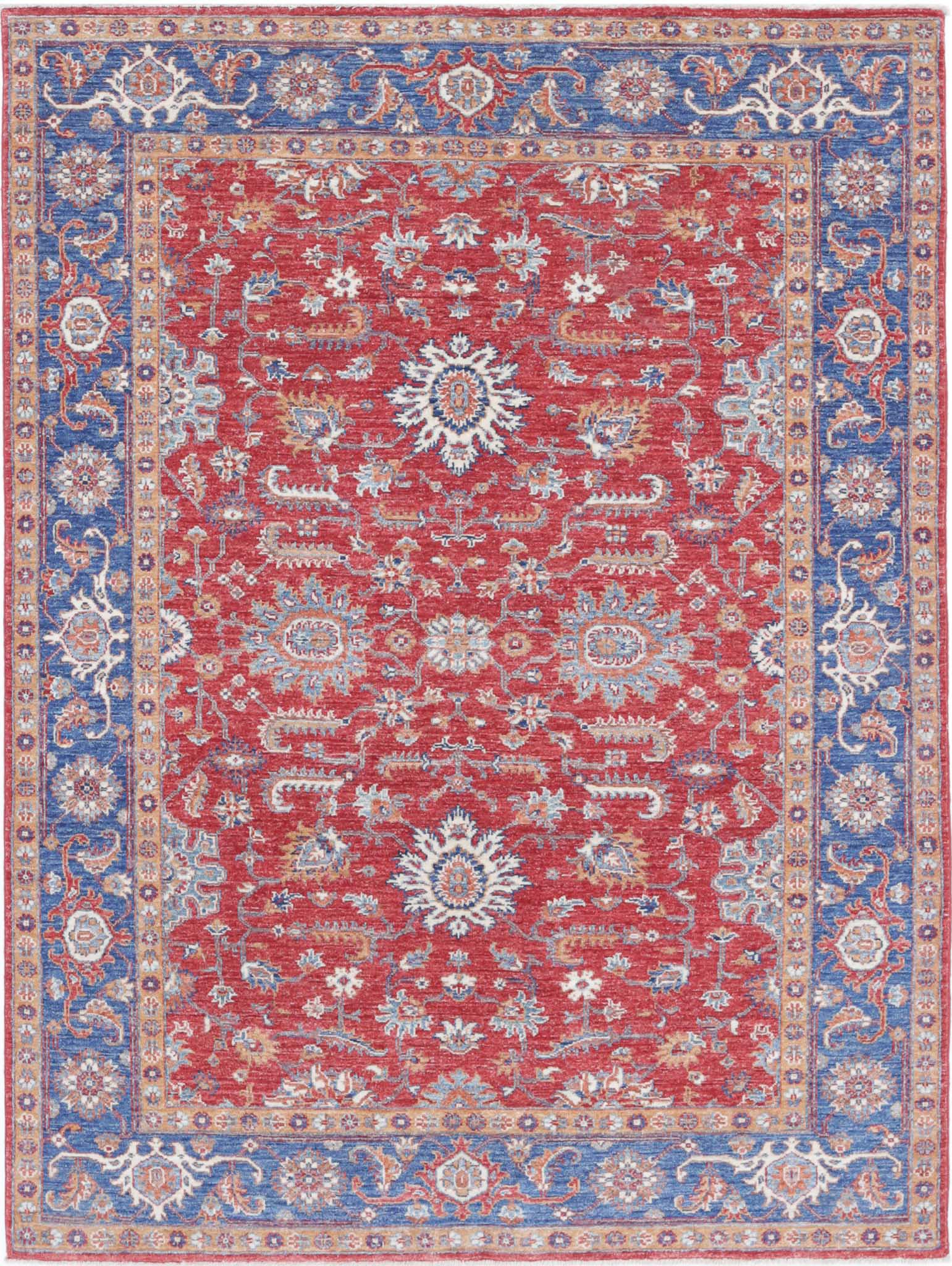 Hand Knotted Ziegler Farhan Wool Rug - 4'9'' x 6'7''