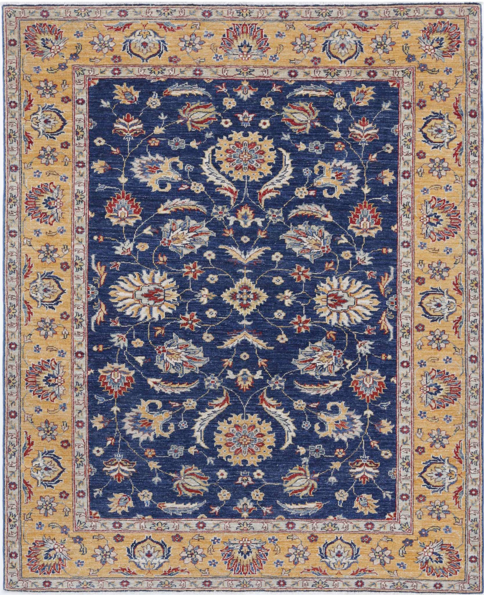 Hand Knotted Ziegler Farhan Wool Rug - 4'11'' x 6'0''