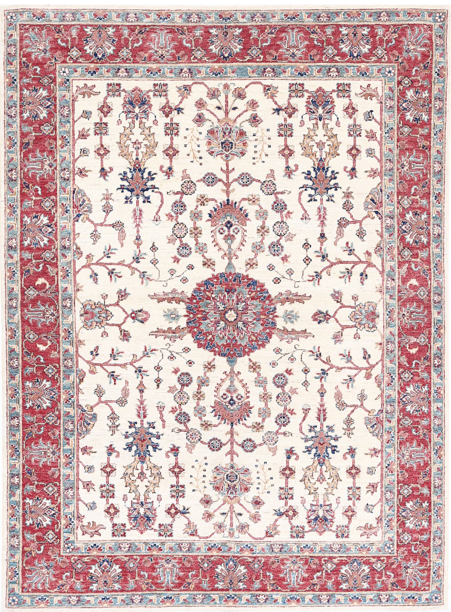 Hand Knotted Ziegler Farhan Wool Rug - 4'10'' x 6'5''