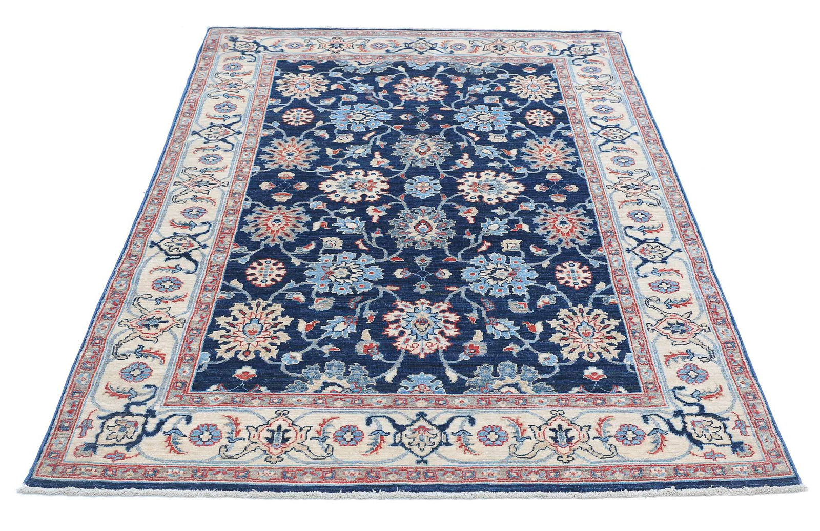 Hand Knotted Ziegler Farhan Wool Rug - 4'4'' x 6'5''