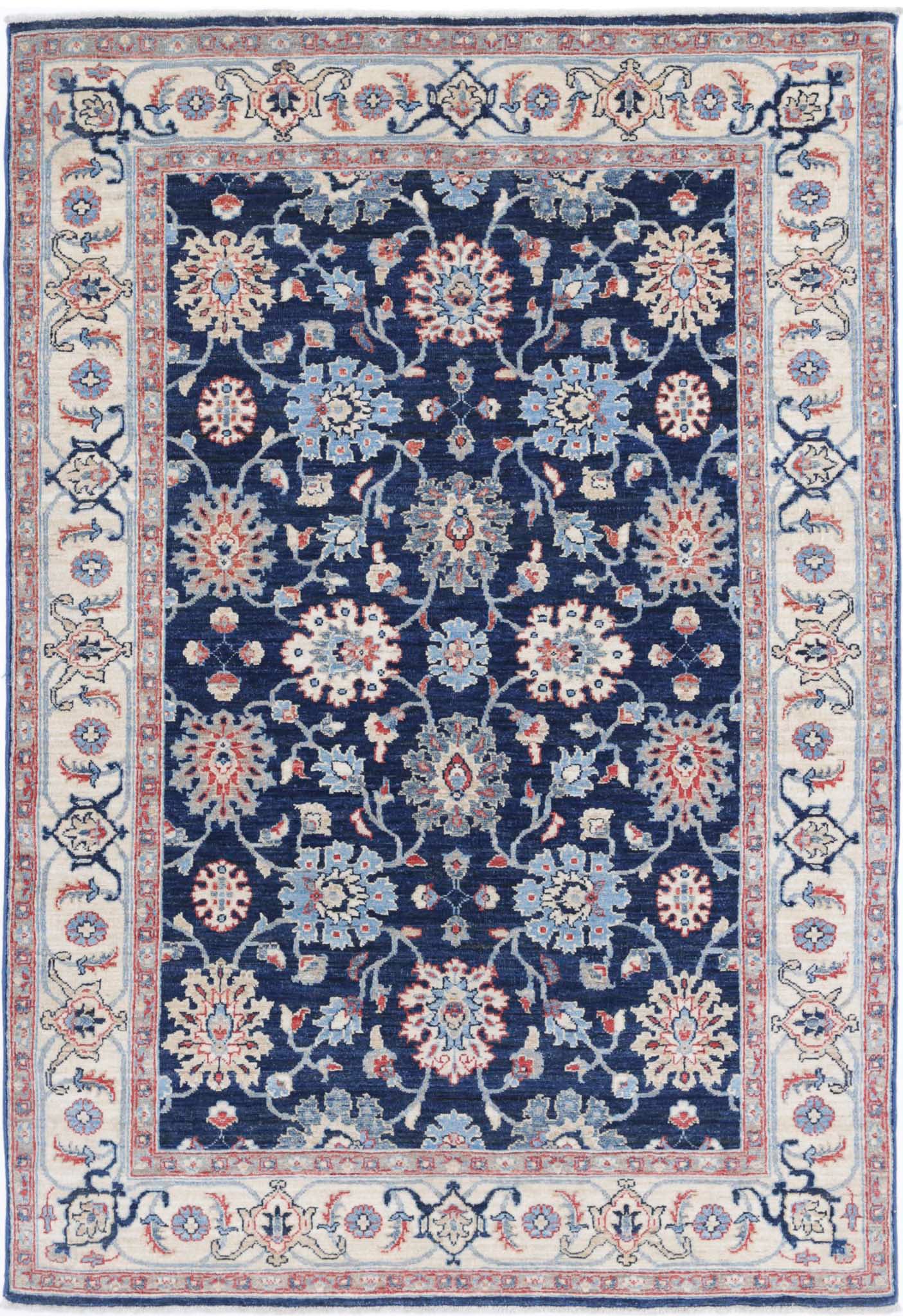 Hand Knotted Ziegler Farhan Wool Rug - 4'4'' x 6'5''