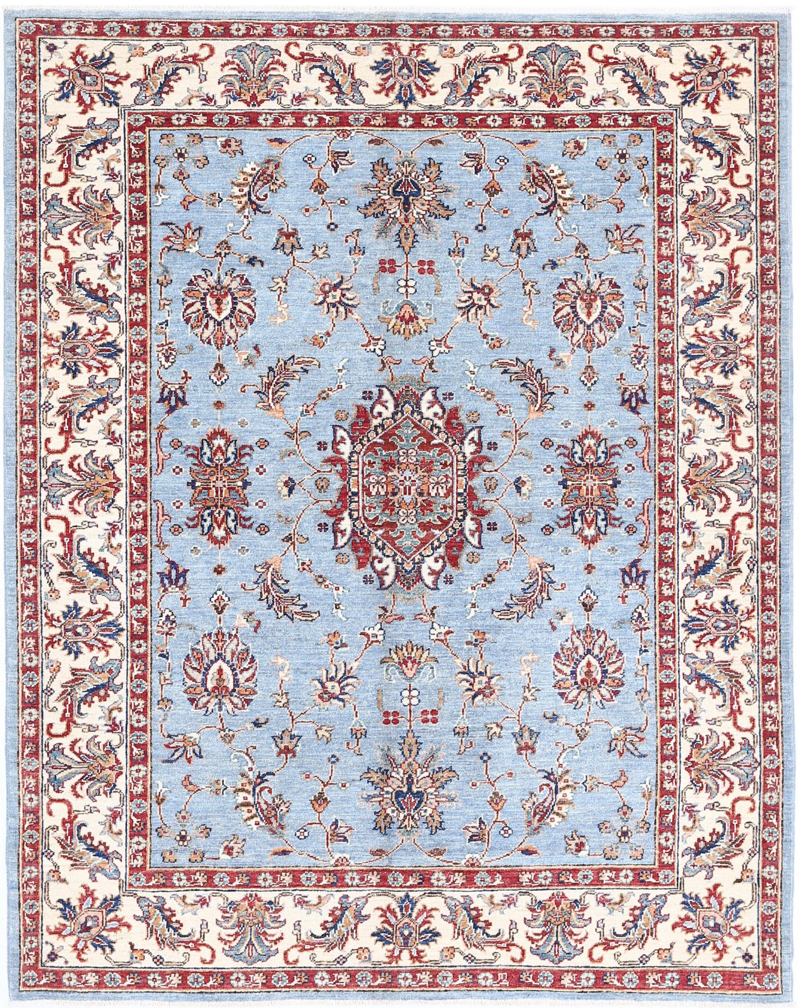 Hand Knotted Ziegler Farhan Wool Rug - 5'0'' x 6'4''