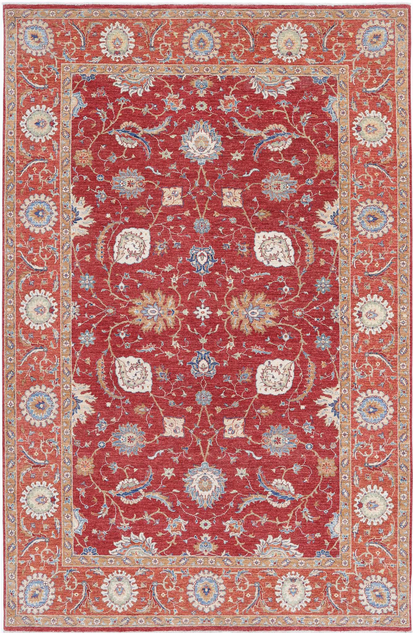 Hand Knotted Ziegler Farhan Wool Rug - 6'7'' x 10'2''