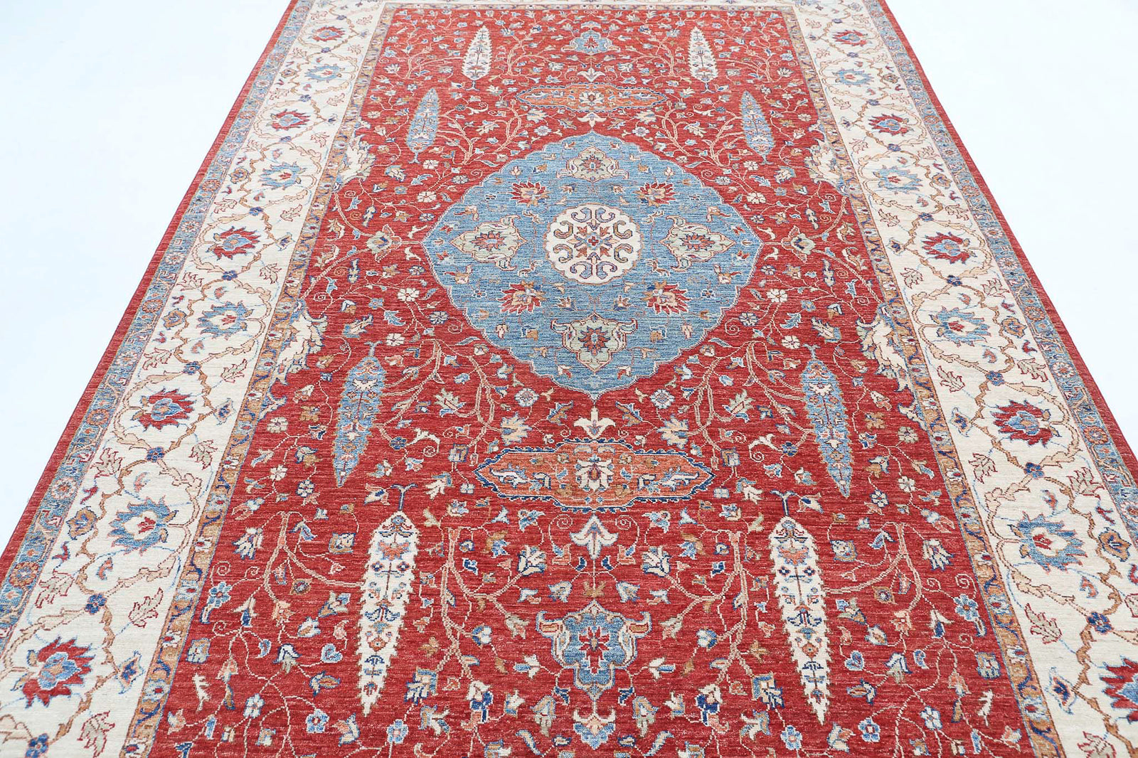 Hand Knotted Ziegler Farhan Wool Rug - 6'7'' x 10'5''