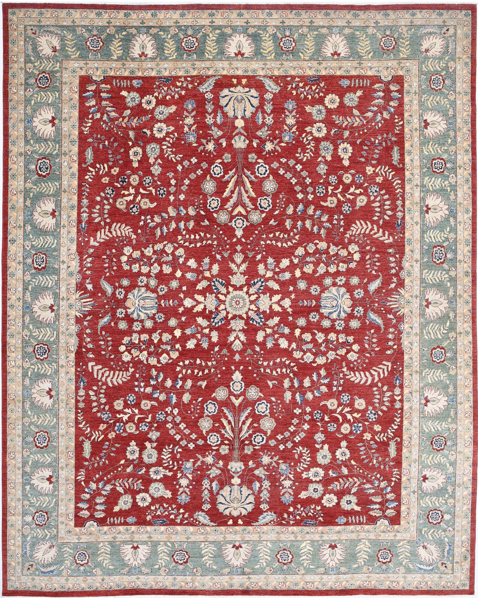 Hand Knotted Ziegler Farhan Wool Rug - 11'8'' x 14'7''