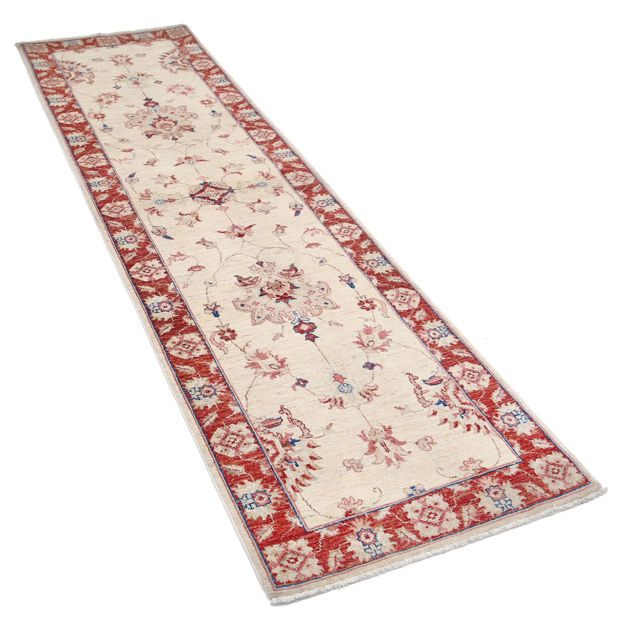 Alfombra de lana Ziegler Farhan anudada a mano - 2'5'' x 8'7''
