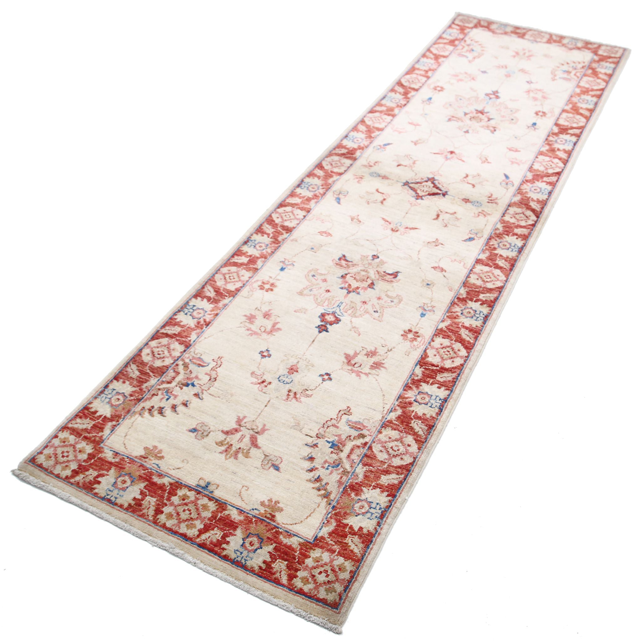 Alfombra de lana Ziegler Farhan anudada a mano - 2'5'' x 8'7''