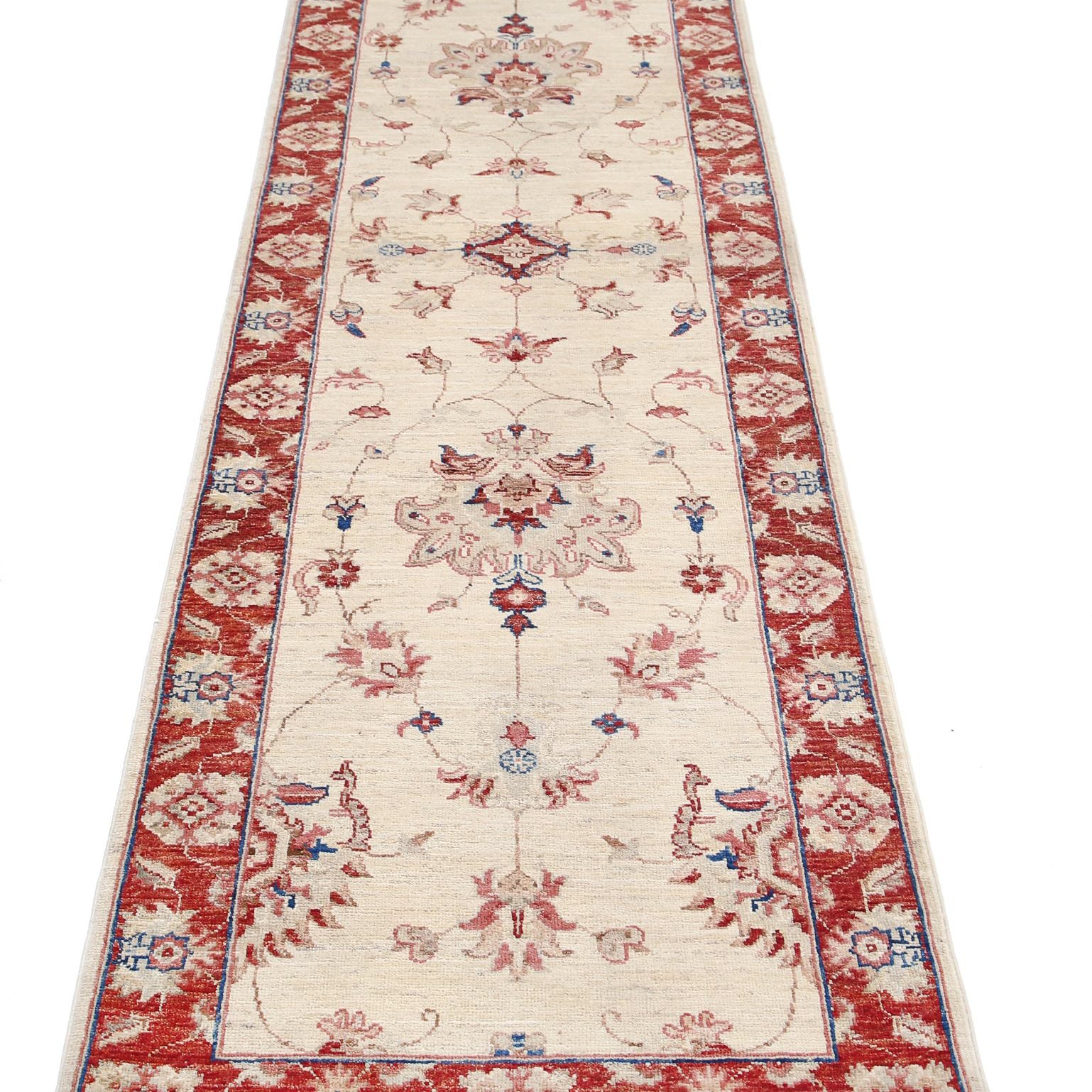 Alfombra de lana Ziegler Farhan anudada a mano - 2'5'' x 8'7''