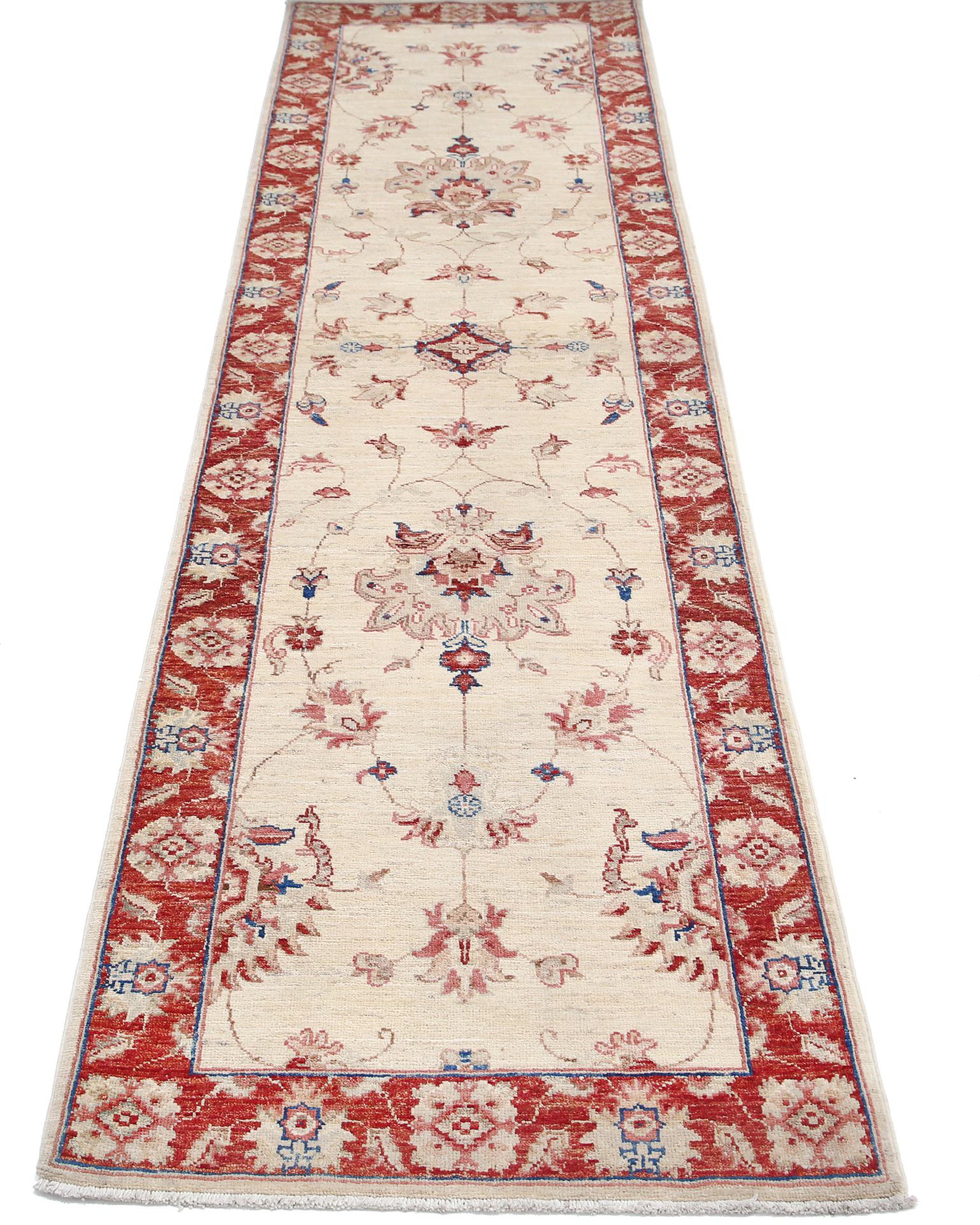 Alfombra de lana Ziegler Farhan anudada a mano - 2'5'' x 8'7''